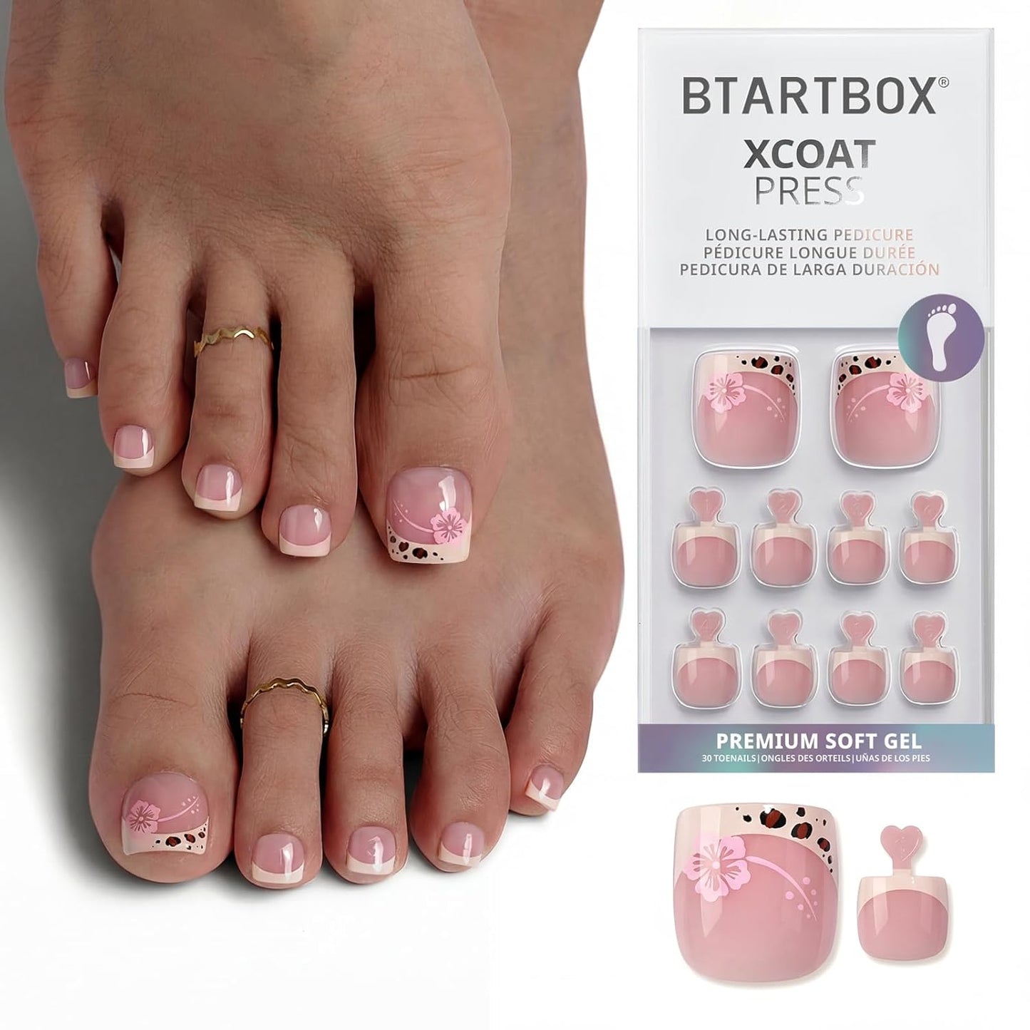 Press On Nails Almond - 3D Polka Dot Glitter Medium Nails | 32-Piece All-in-One Kit with Glue & Adhesive Tabs