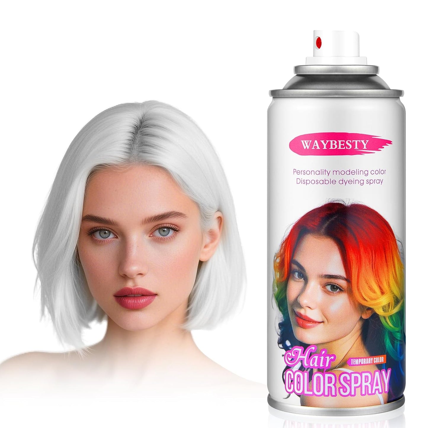 Temporary Hair Color Spray - Washable Hair Dye for Kids & Adults | Perfect for Cosplay, Halloween & Parties (4.06 oz)