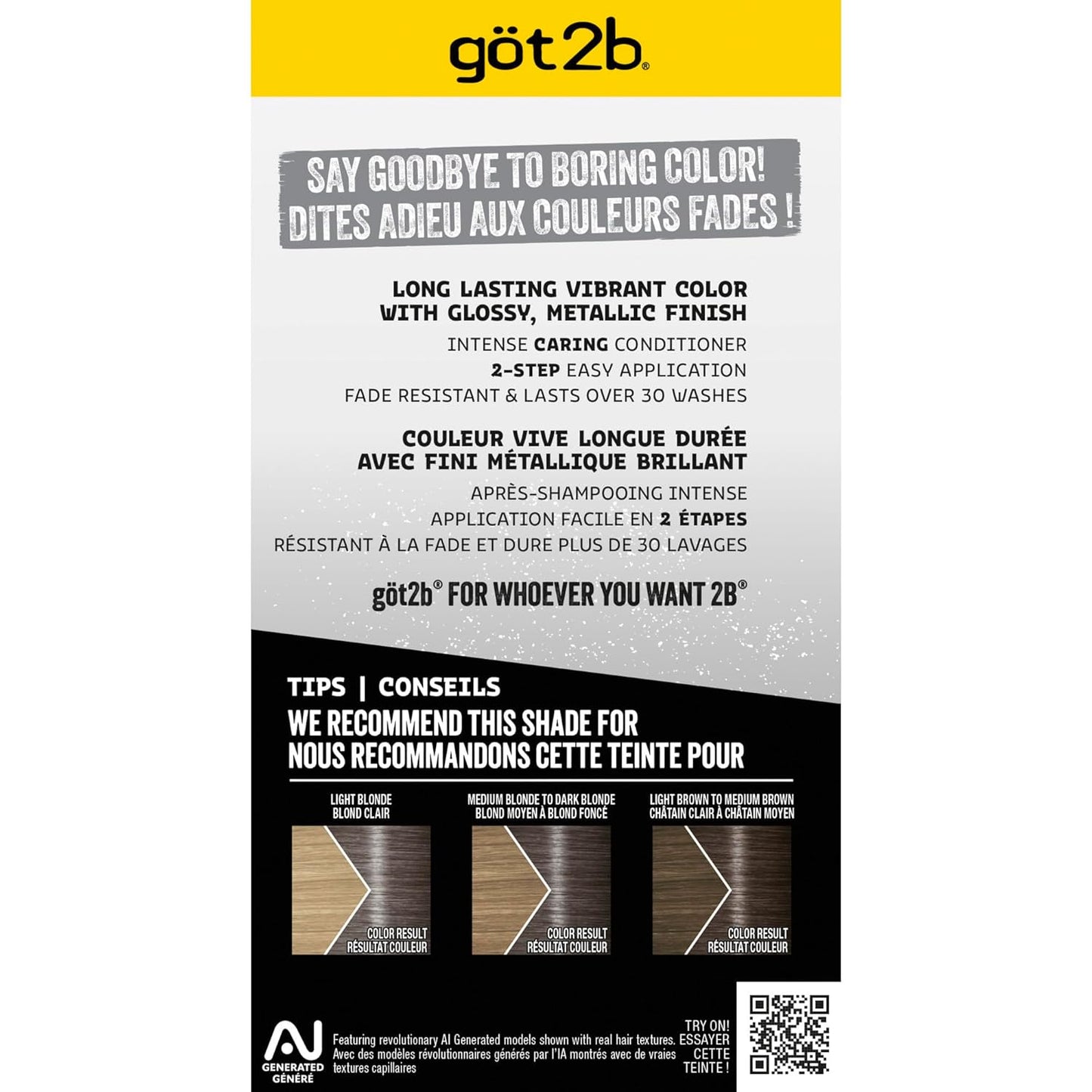 Got2b Metallics Permanent Hair Color - M72 Dusty Silver | Vibrant, Long-Lasting Shade