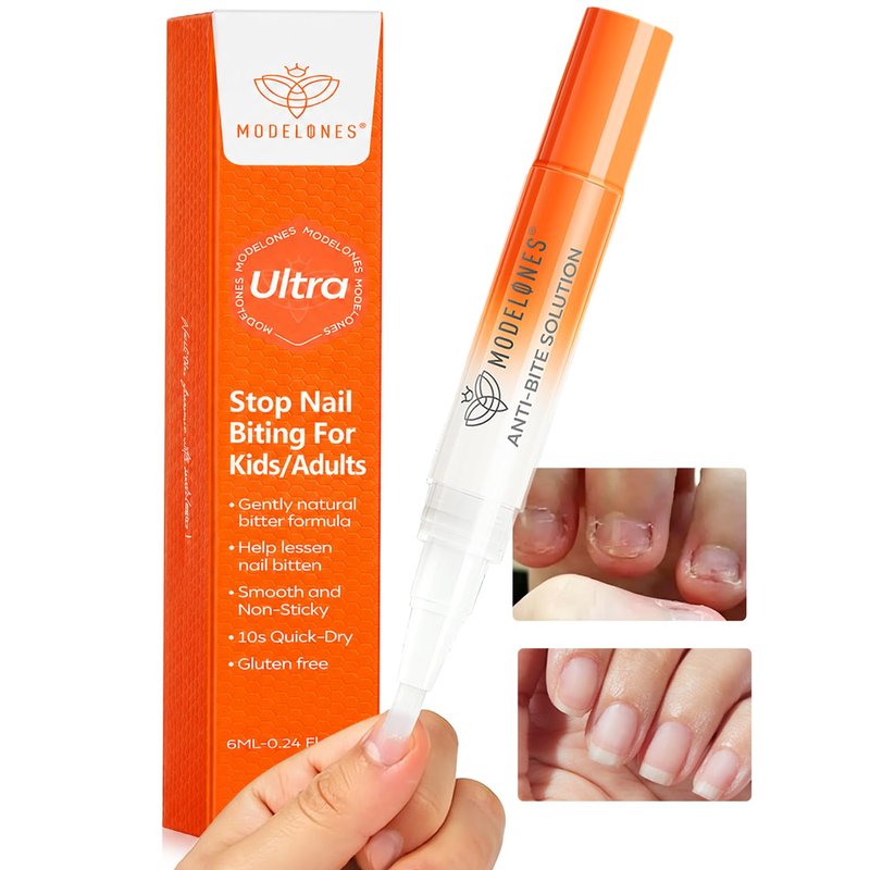Modelones Nail Biting Prevention | Quick-Dry Bitter Nail Polish Pen for Kids & Adults - Safe Solution for Age 1+