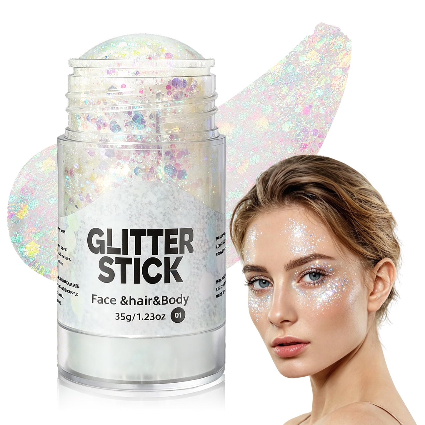 Body Glitter Stick, Sparkly Face Glitter Makeup, White Mermaid Sequins