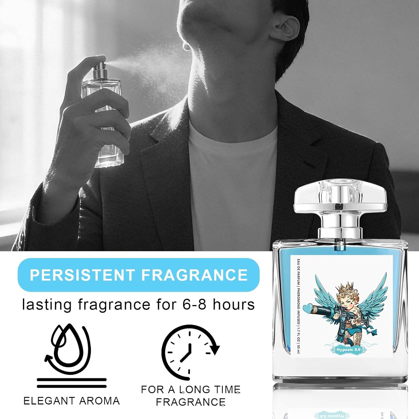 Pheromone Cologne for Men - EDP Hypnosis 3.0 | Enhance Attraction, 1.7 OZ