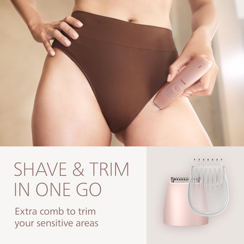 Philips Lady Shaver Series 6000 - Cordless, Wet & Dry Electric Shaver, 3-Blade Shaving System, for Legs, Body & Bikini, 80 Mins. Runtime, Model BRL137/00