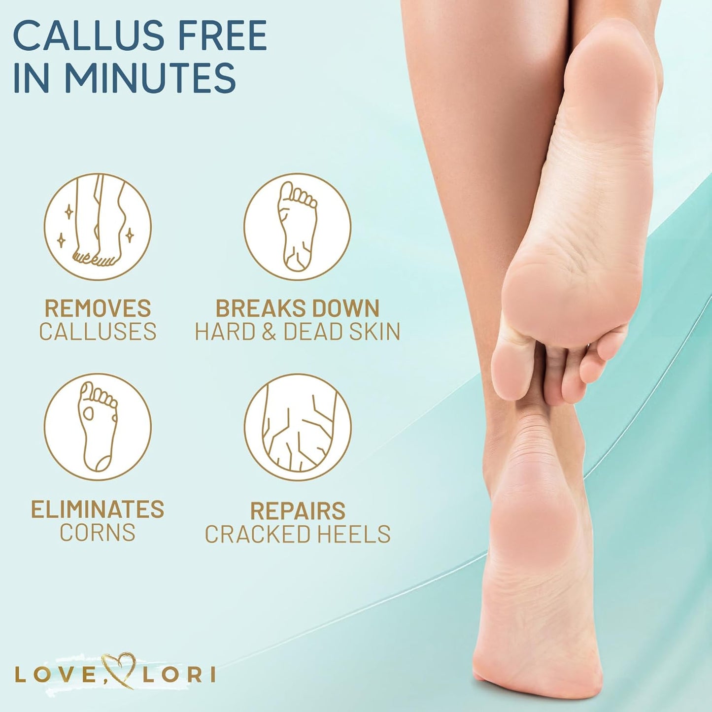 Callus Remover Gel for Feet - Extra Strength Foot Care Scrubber | 6oz Pedicure Tool