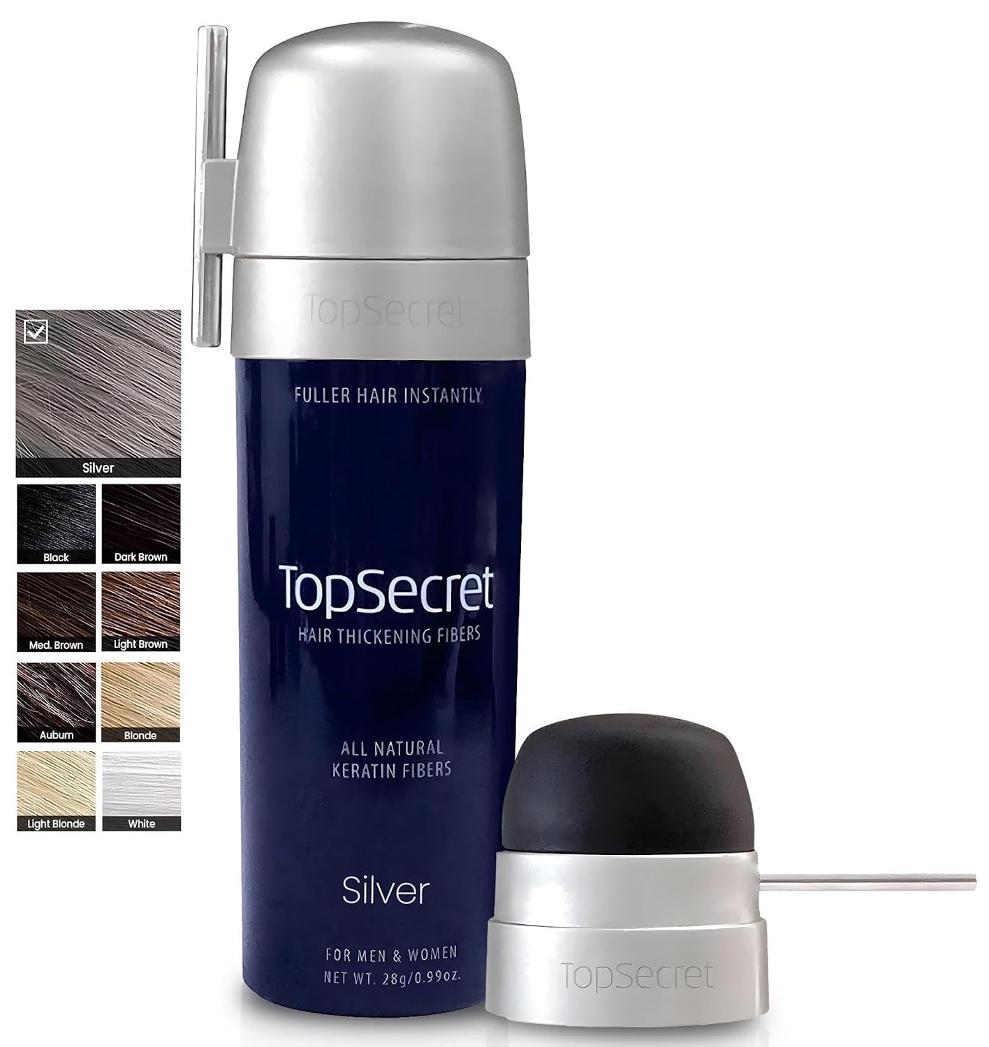 Hair Thickening Building Fibers - Natural & Undetectable Hair Filler for Men & Women | Weather-Resistant (Light Brown, Medium)