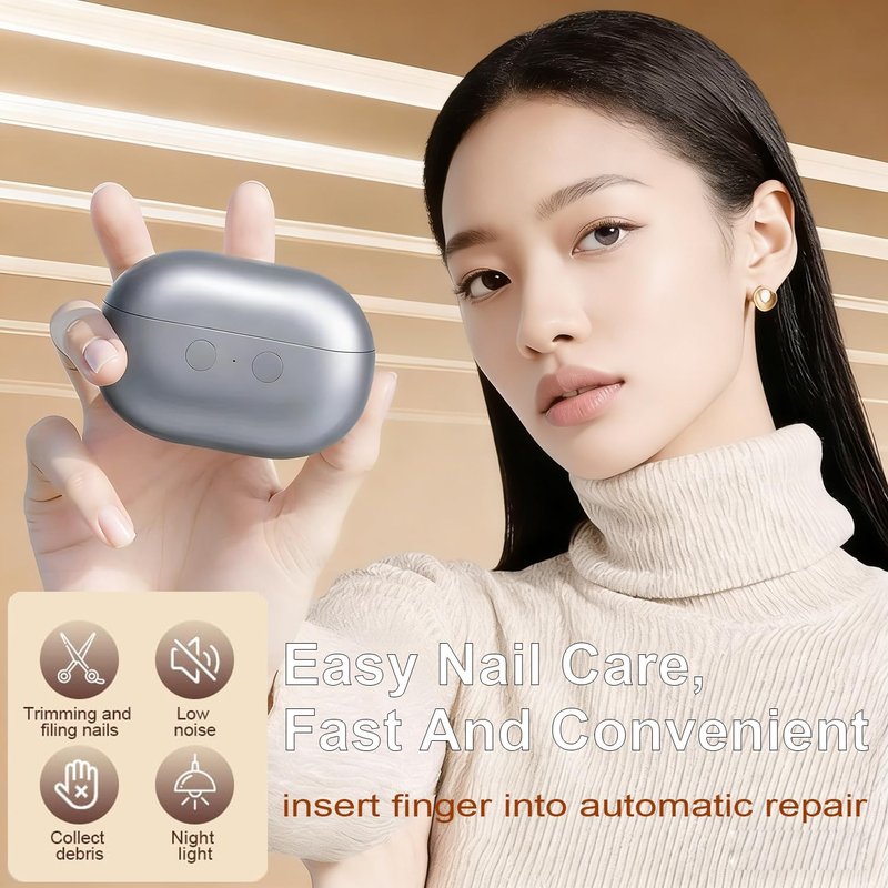 Electric Nail Clipper - 3-in-1 Automatic Trimmer with LED Light & Storage | USB Rechargeable for All Ages