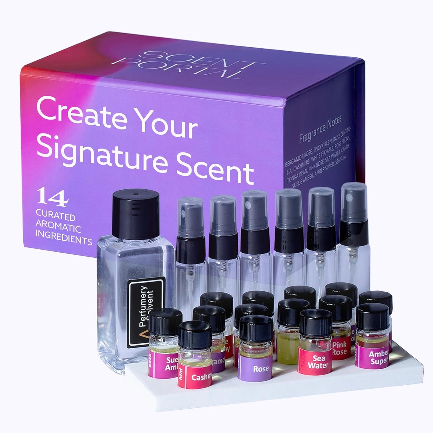 Garden Party Perfume Making Kit - Create Your Own Fragrant Scents with 14 Ingredients & Bottles | Unisex, Floral & Fresh Notes