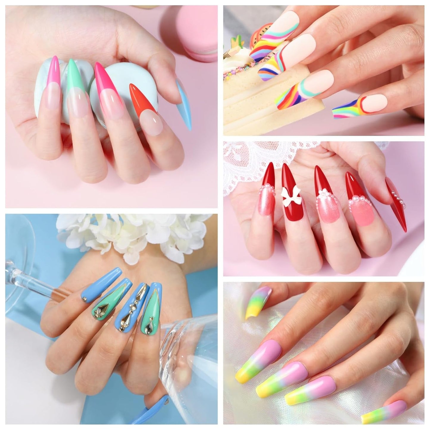 Gel Nail Polish Set - 40PCS Spring & Summer Colors | Glossy & Matte Finish, Soak Off Gels for All Seasons