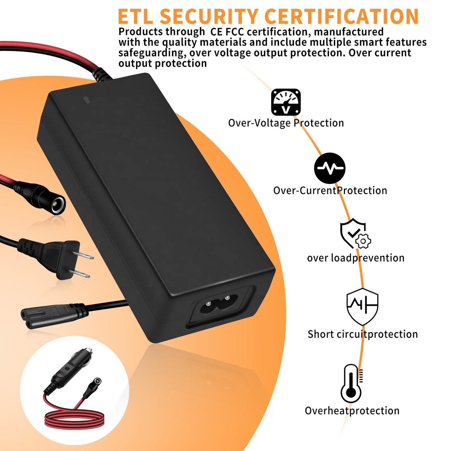 56W 14V Charger Kit for NOCO Jump Starter Adapter Compatible with NOCO GB70 GB150 GB250+ GB251+ GB500 GB500+ Genius Boost Ultra Safe Lithium Jump Starter Battery Power Supply Cord