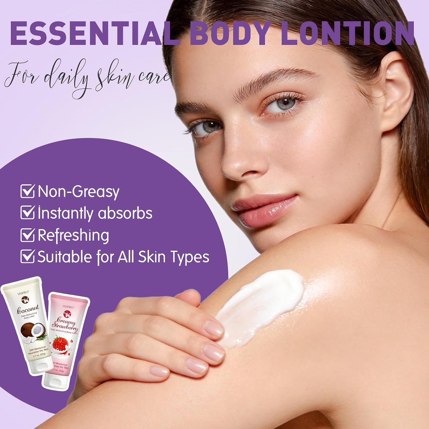 Mini Body Lotion Gift Set - 100 Pack Travel Moisturizer for Dry Skin | Perfect for Valentine's Day & Spa Gifts