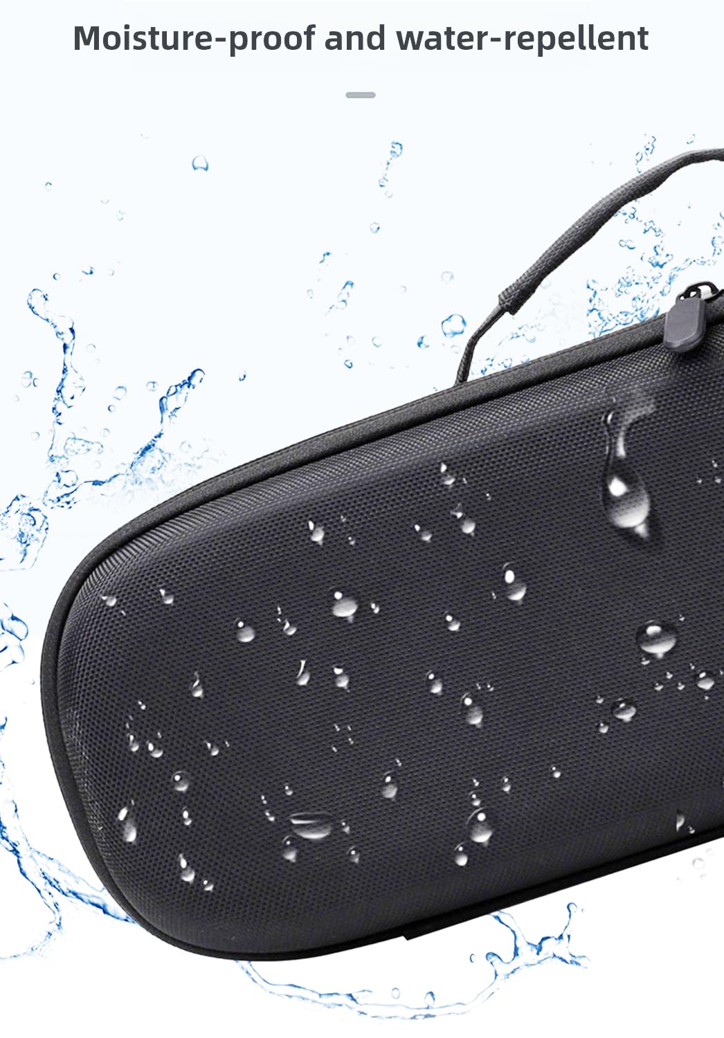 BUBM Travel Case for Airstrait Straightener/Corrale Styler Straightener,Airstrait HT01 Accessories Tools Hard Case, Waterproof Storage Bag - Black