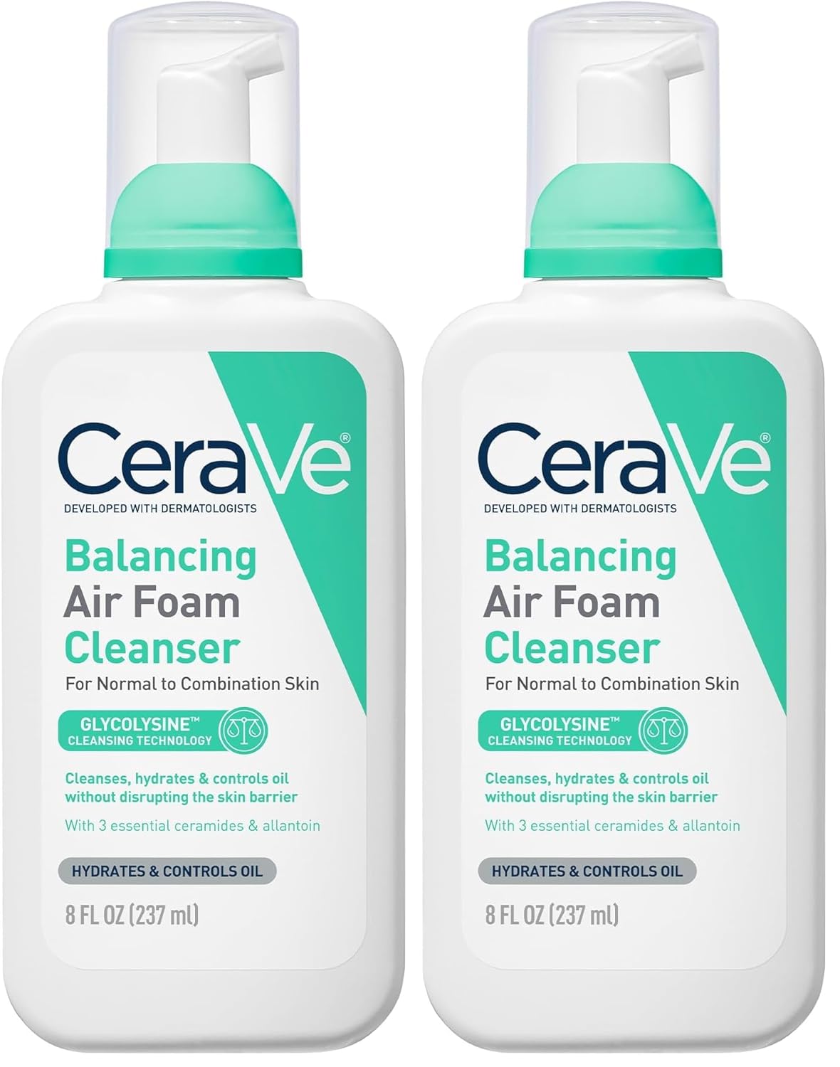 CeraVe Balancing Air Foam Face Wash - Foaming Cleanser for Combination Skin | 8oz, Fragrance-Free, Non-Comedogenic