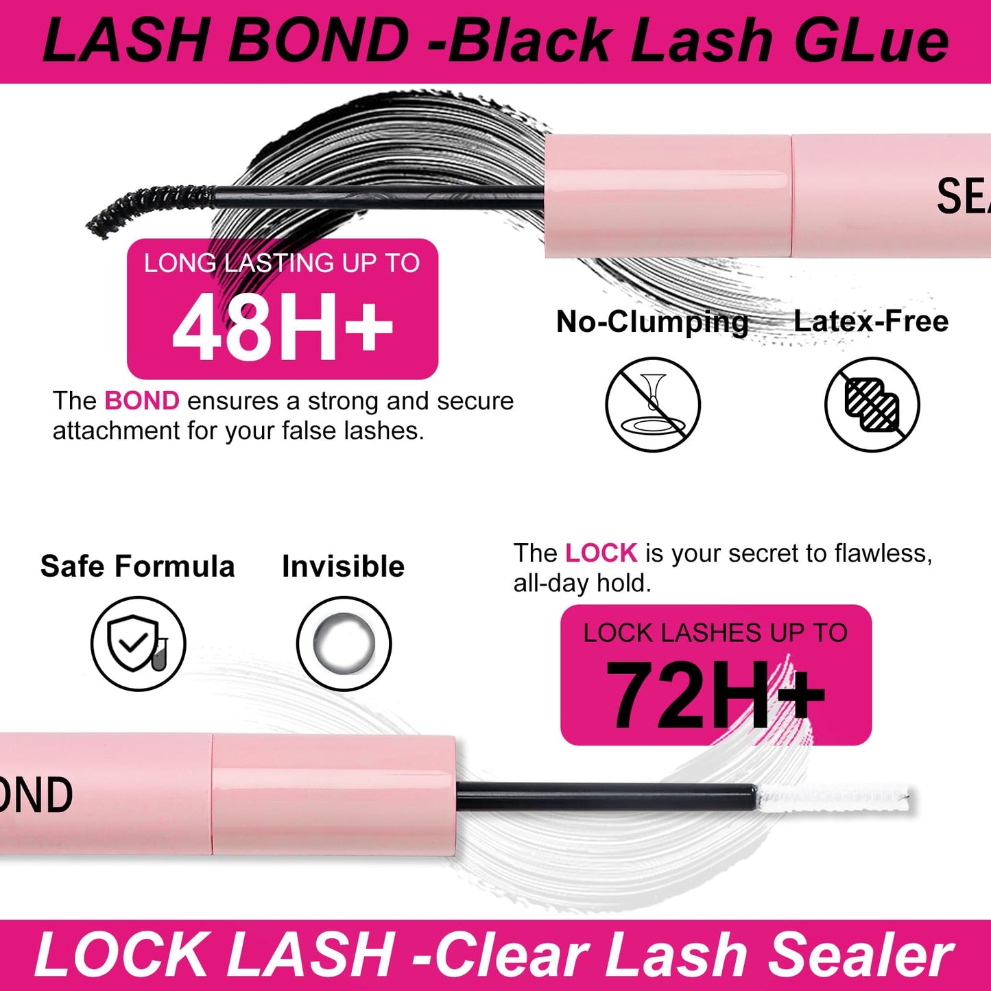 Fowendia Lash Clusters Kit Fluff 80D 100D Individual Lashes D-Curly Cluster Eyelash Extensions 10-18mm DIY Lash Extension Kit Lash Bond and Seal Waterproof, Lash Applicator, Thick False Eyelashes Kit