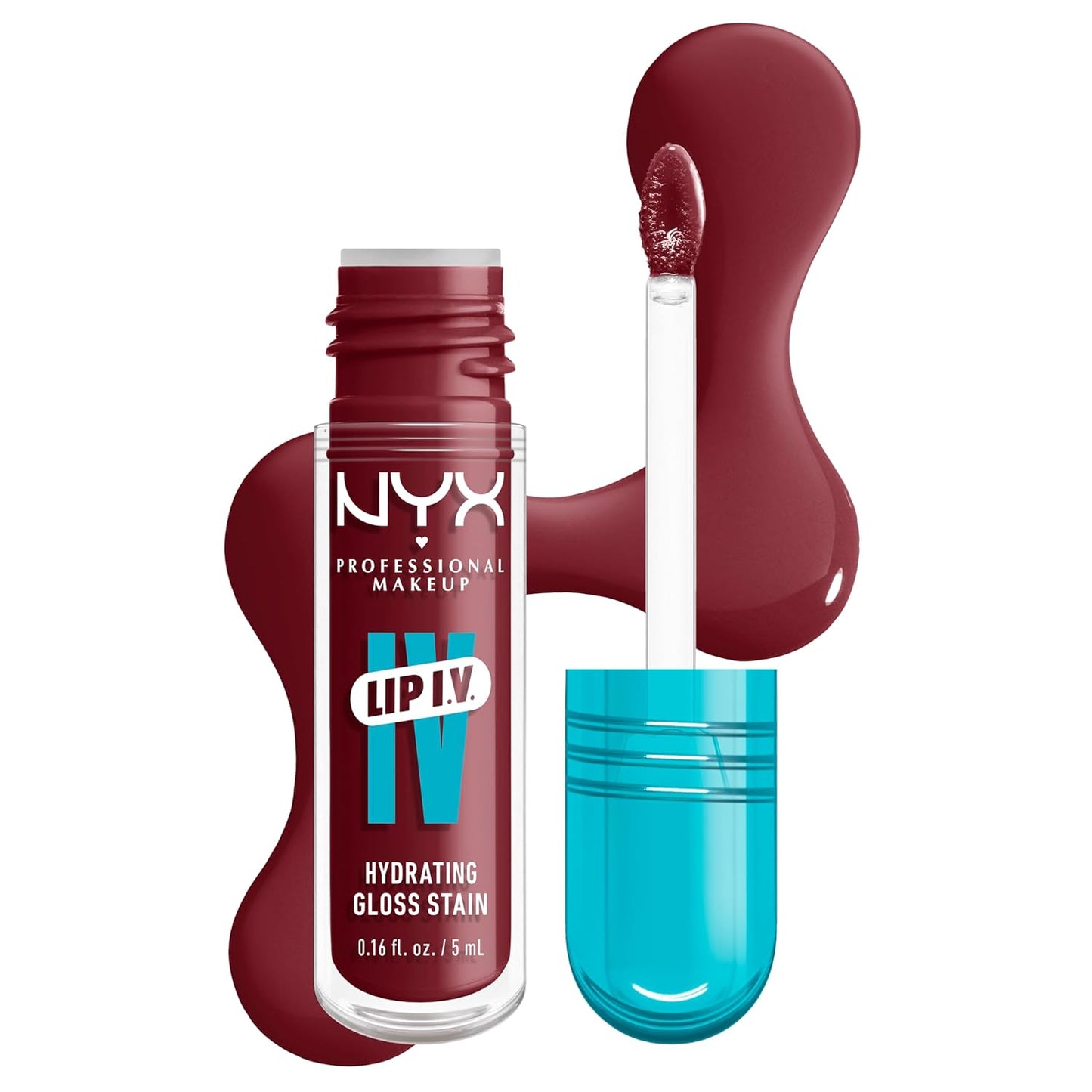 NYX Lip IV Hydrating Glossy Lip Stain | Long-Lasting Vegan Formula with 12 HR Hydration - Hydra Honey (Brown)