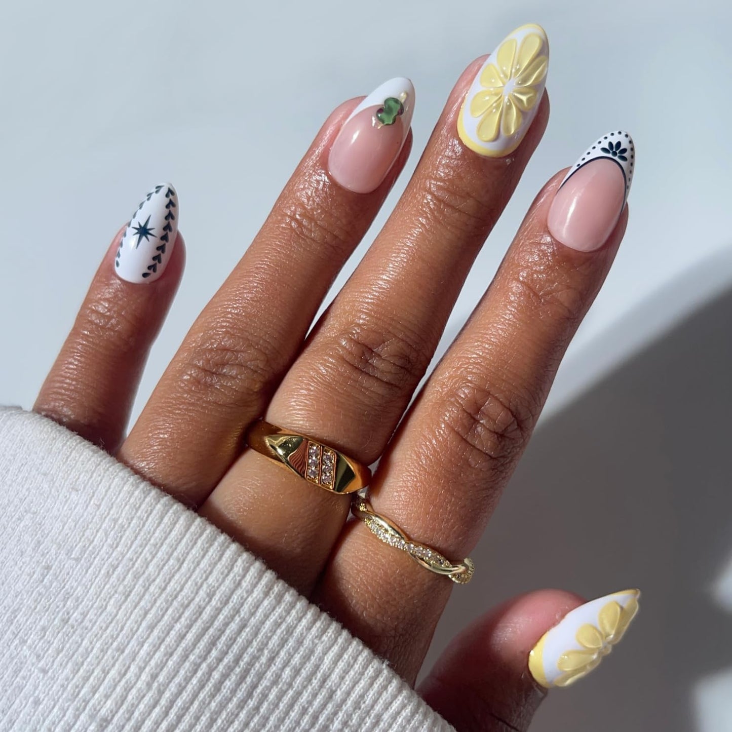 Glamnetic Press On Nails - Short Almond, Glossy Fake Nails 30 Pc Full Kit