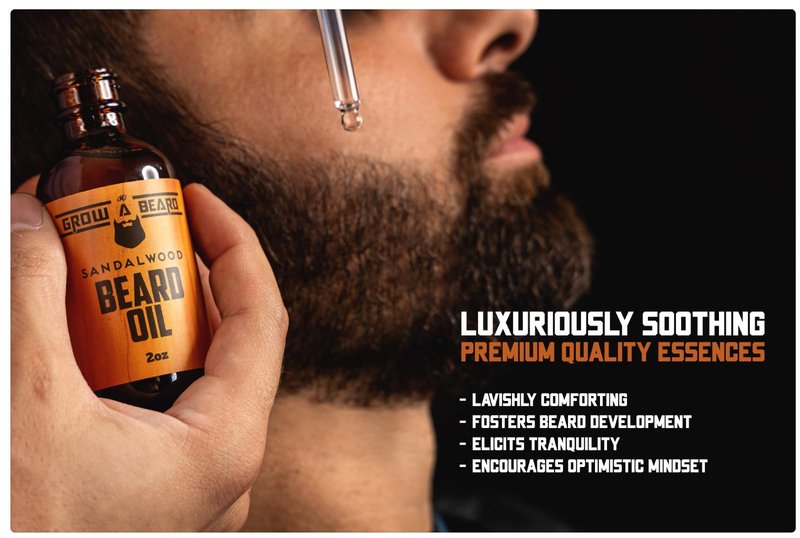 Beard Oil for Men, 2oz Sandalwood & 2oz Citrus Scent, with Jojoba & Argan Oil, Beard Moisturizer, Softener, & Conditioner, All Natural, (2 Pack)