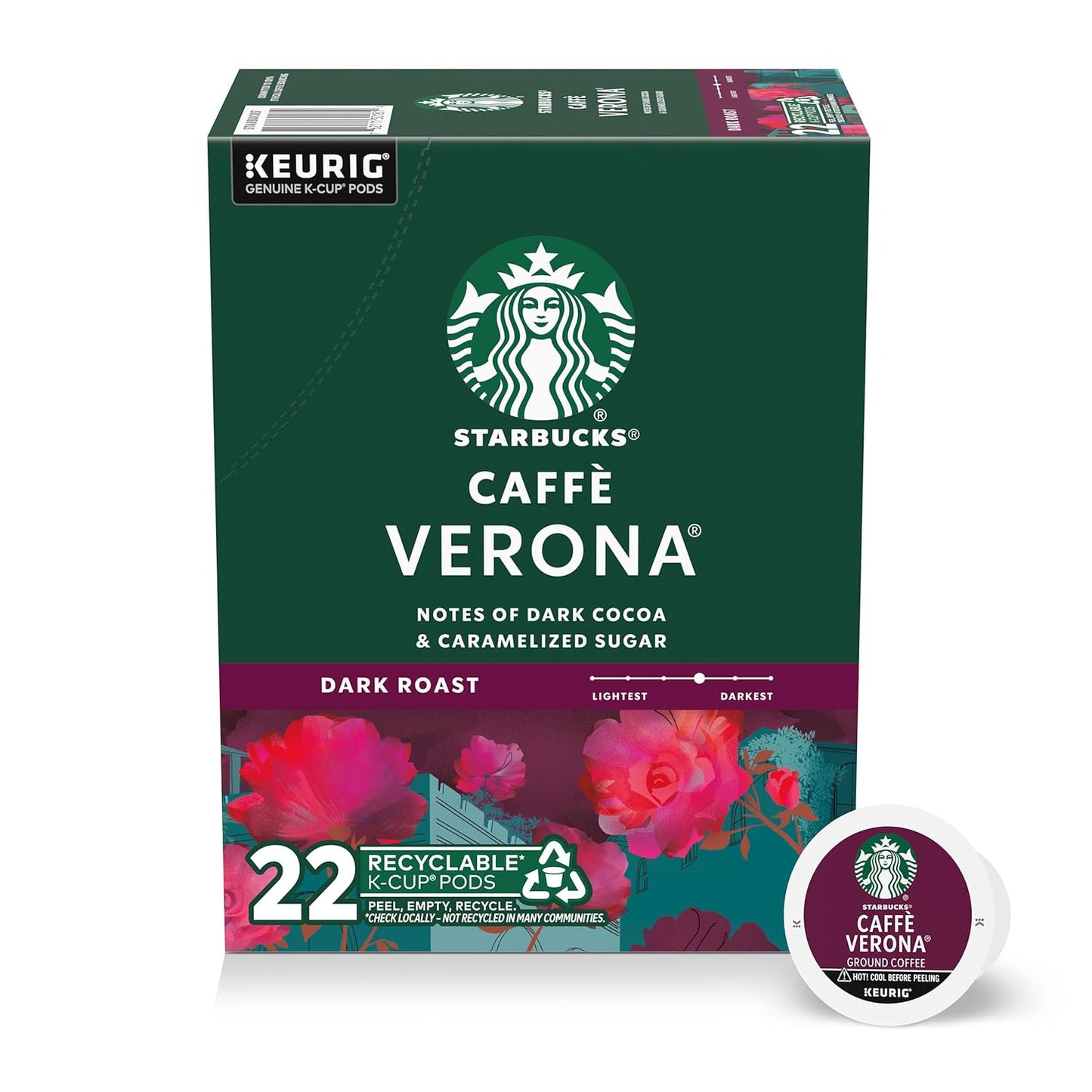 Starbucks K-Cup Coffee Pods - Dark Roast French Roast for Hot or Iced Coffee | 96 Count