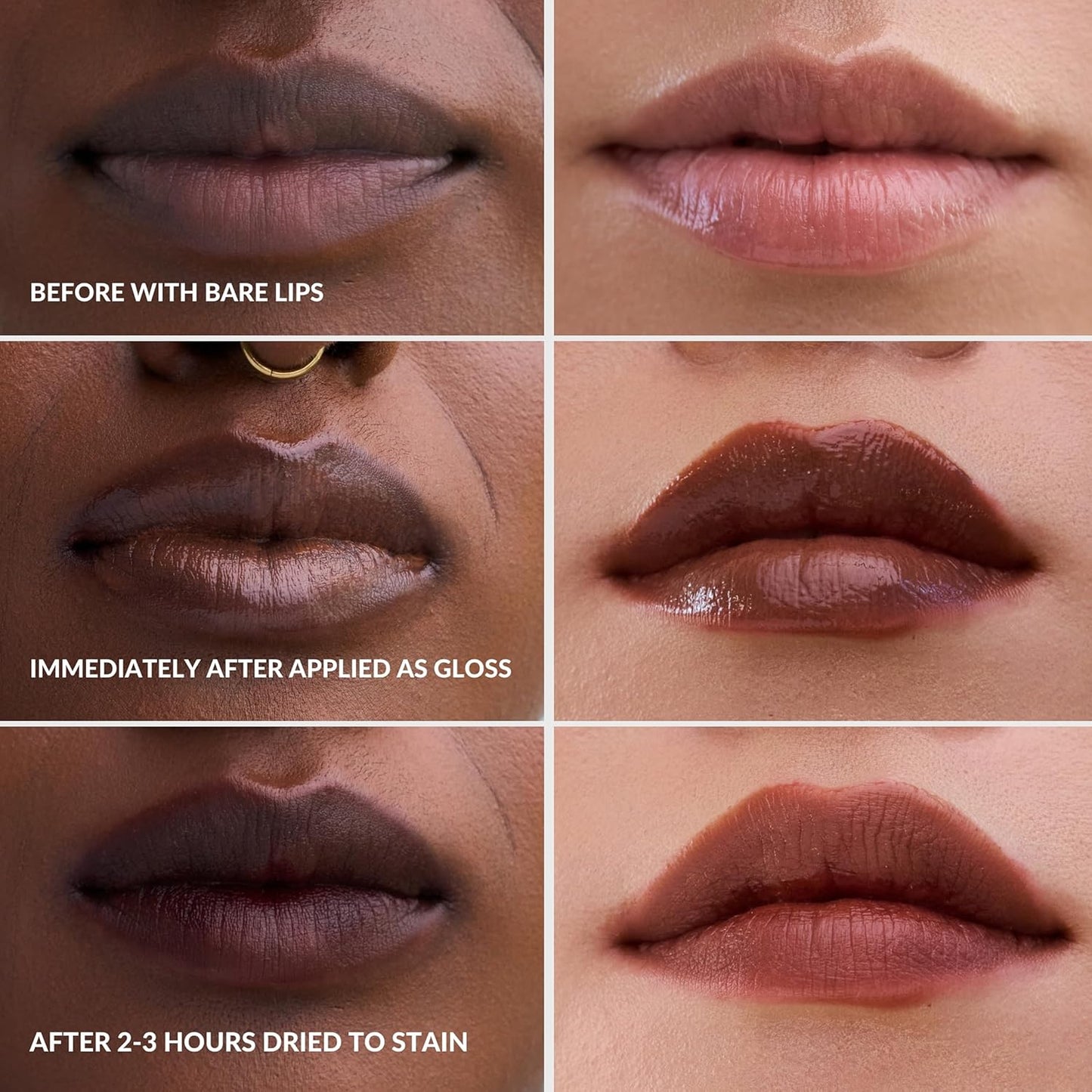 Hydrating Glossy Fruit Lip Stain - 2-in-1 Tint & Oil Stain | Lightweight Makeup for Smooth, Nourished Lips - Jamun Jelly