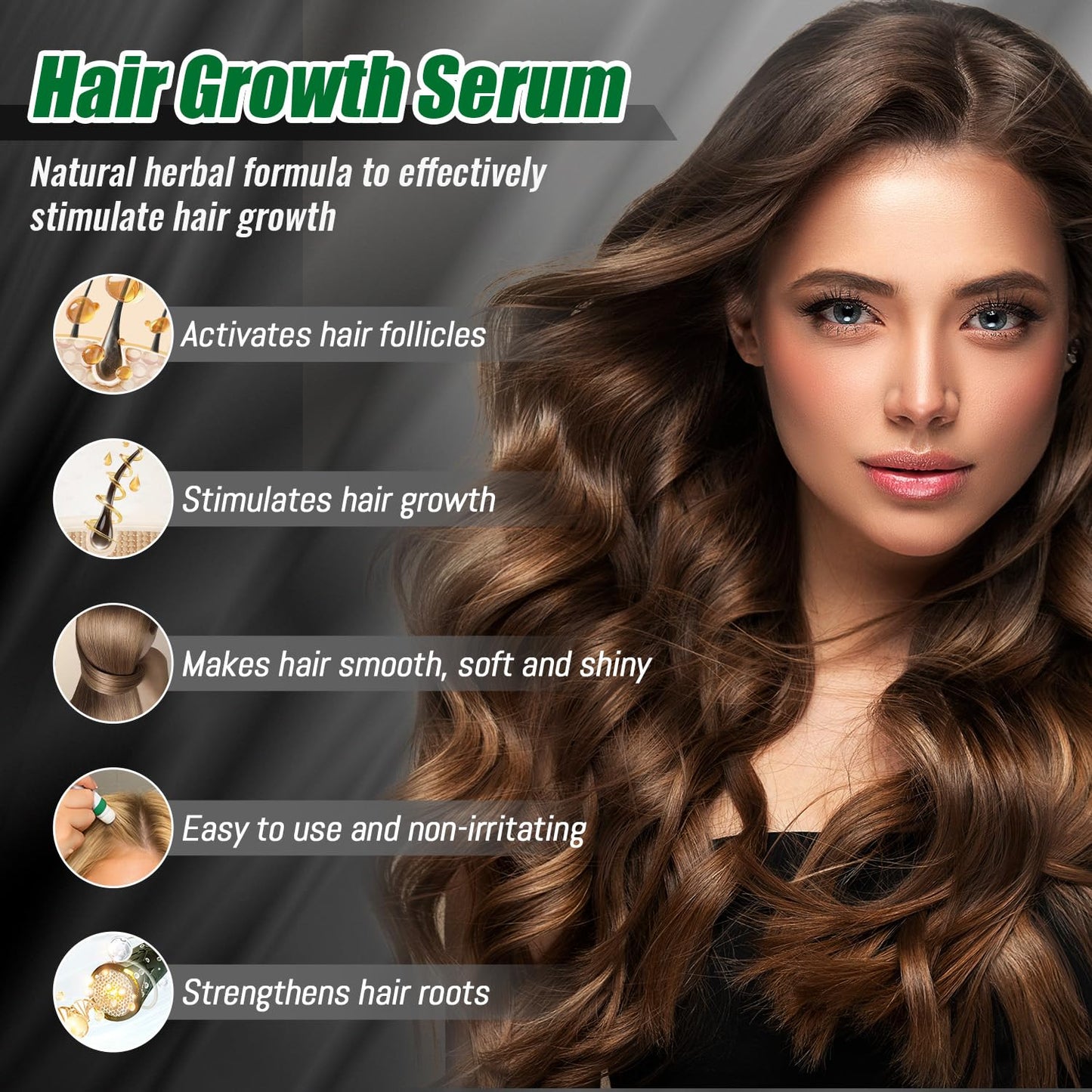 Revitalize Hair with Orrenaturals Hair Growth Serum - 3% Rosemary Roll-On, 30ml for Thinning Hair