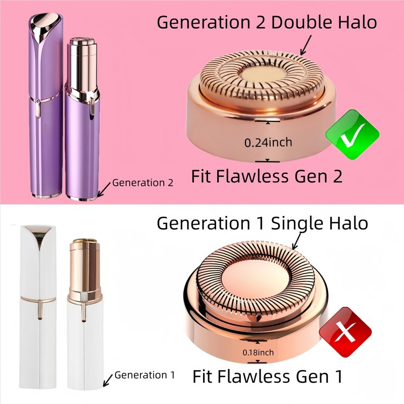 Facial Hair Remover Replacement Heads - Gen 2 Compatible with Finishing Touch Flawless Hair Remover Tool for Women Easy Facial Hair Removal