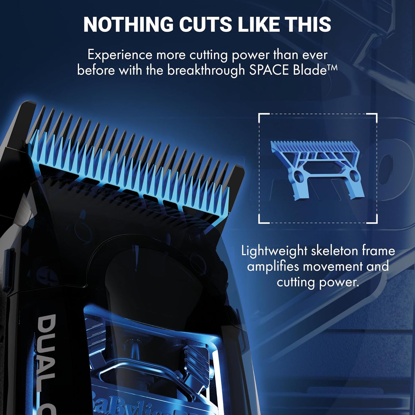 BaBylissPRO Dual Coil Clipper - Professional Cordless Hair Clipper with All-Metal Housing & Precision Cutting Performance