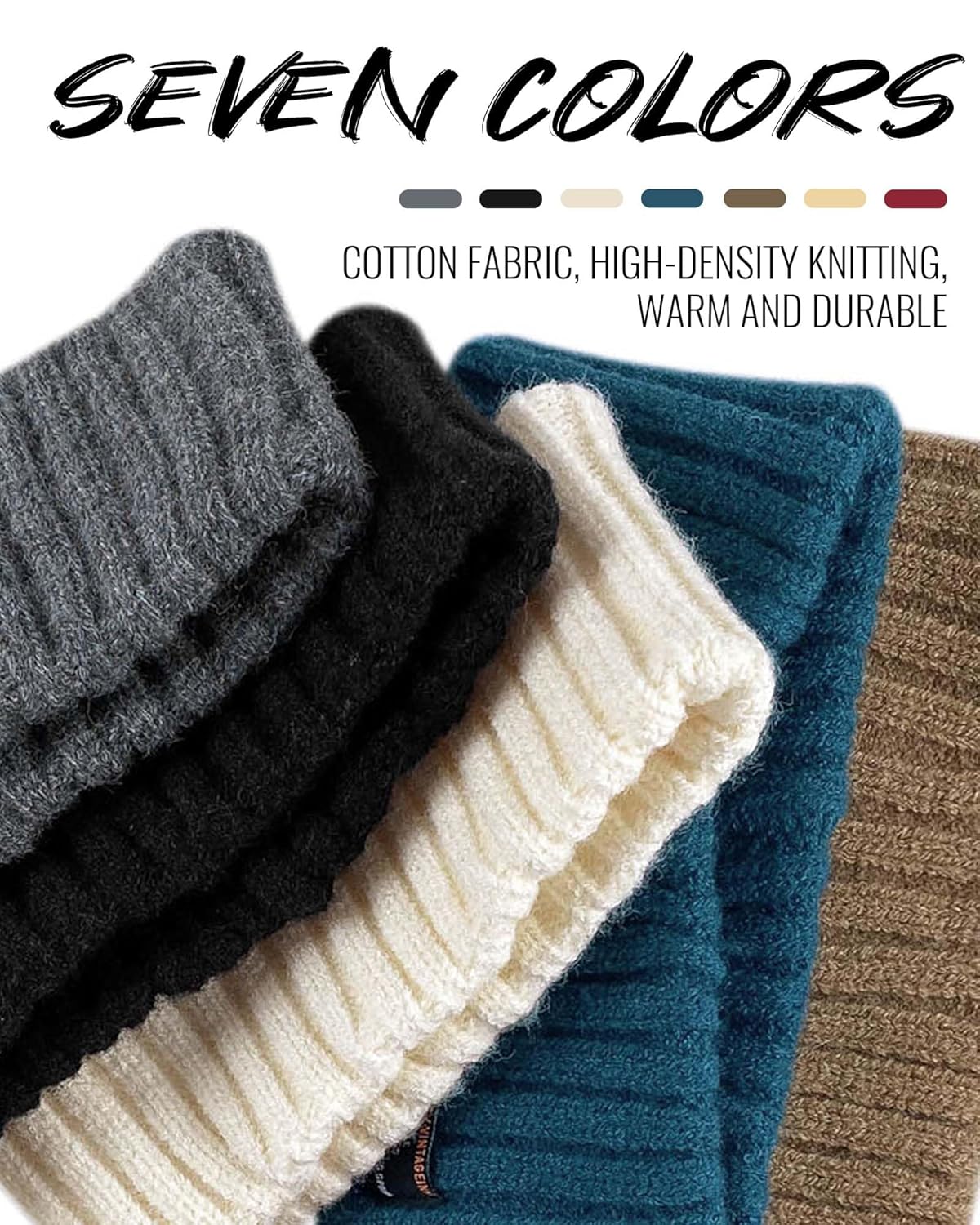 Non-Slip Knit Headbands for Women - Soft Elastic Hair Wraps | Fashionable Ponytail Ear Warmers