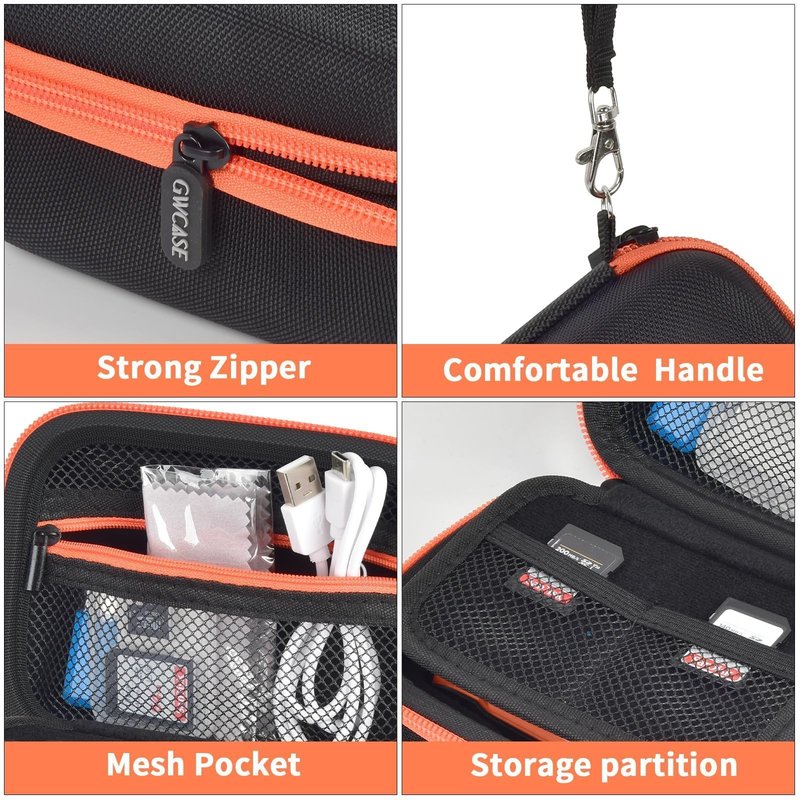 8K Digital Camera Case Compatible with Tupsio/for Fohoa/for SPUNALP/for Mafiti Rugged Waterproof Camera for Snorkeling,Selfie Underwater Camera Storage Holder with Mesh Bag for Accessories (Case Only)