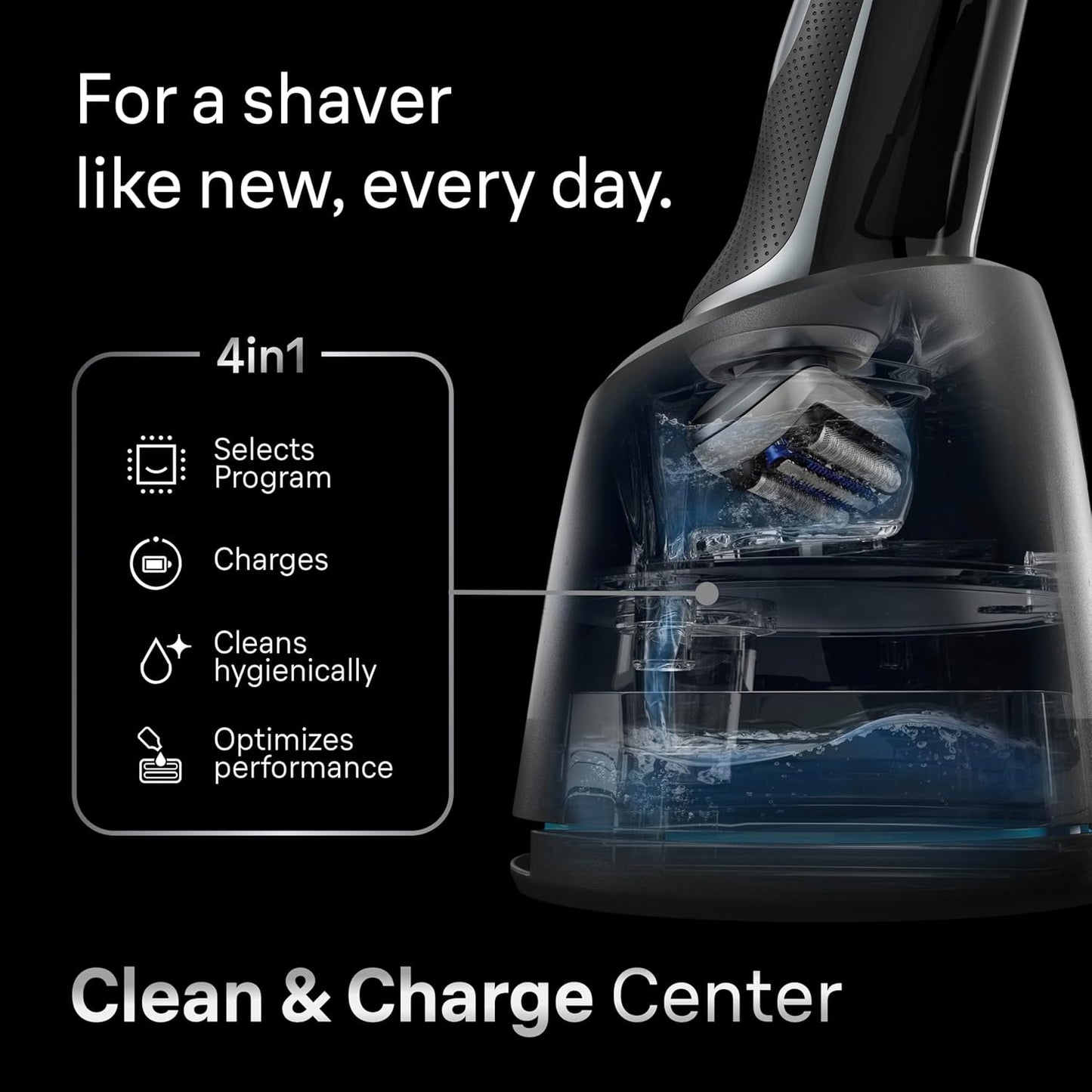 Braun Electric Razor for Men - Series 7 Shaver with Precision Trimmer & 4-in-1 Clean & Charge Center | S7 7187ps