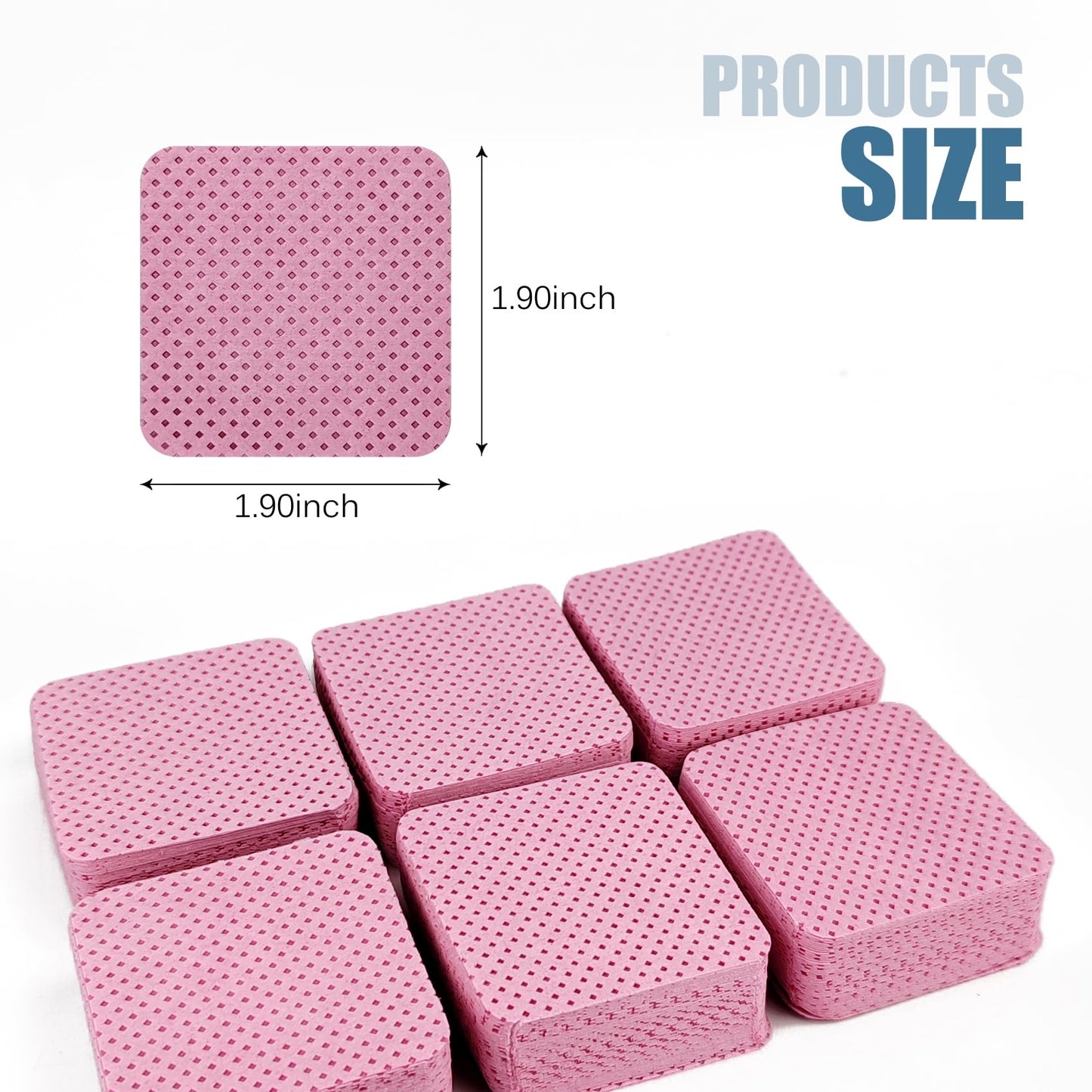 150 Pcs Lint Free Nail Wipes, Non-Woven Nail Polish Remover Pads Nail Polish Wipes for Nail Polish Removal Eyelash Extensions DIY Nail Art Supplies (Pink)