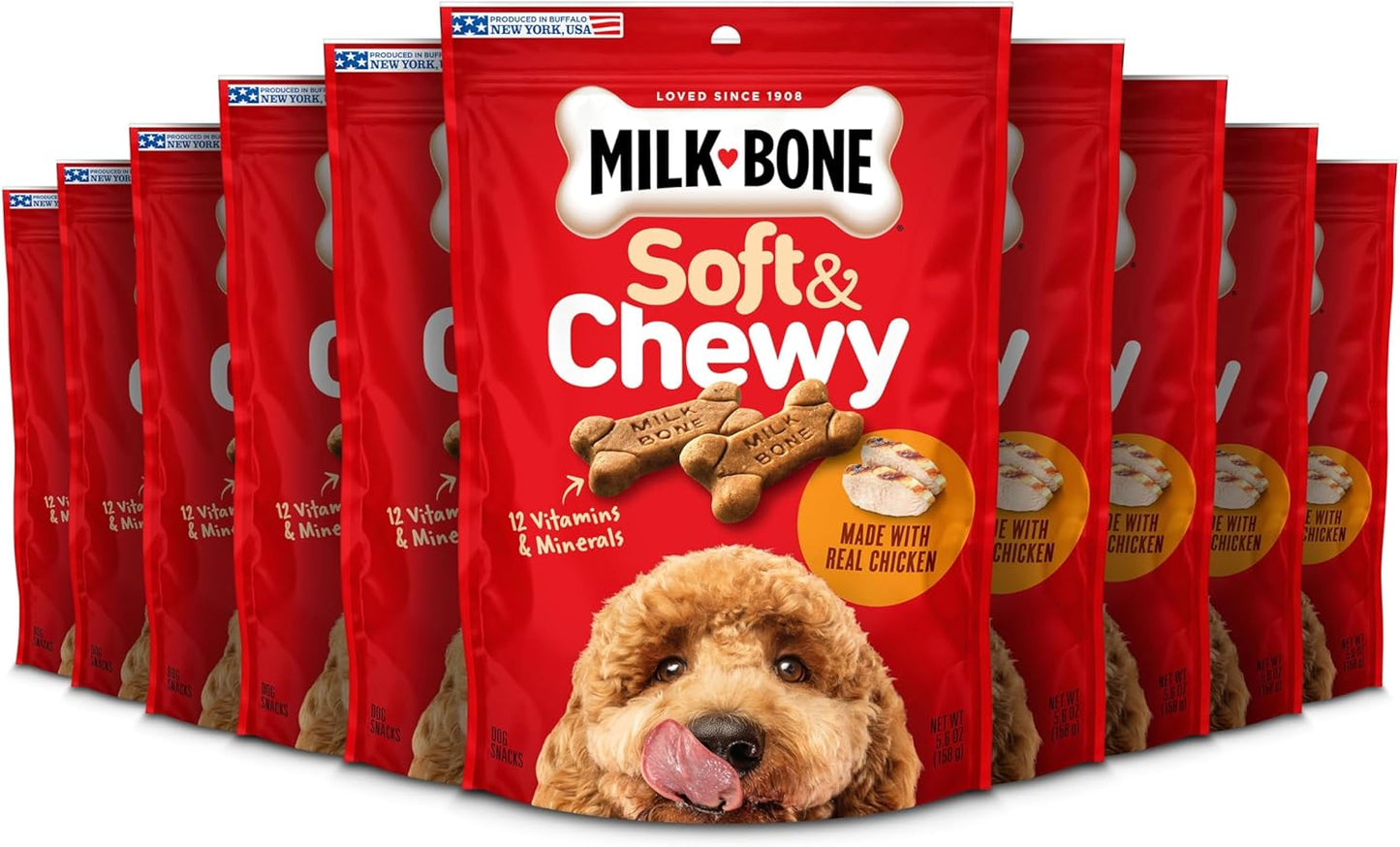 Milk-Bone Soft & Chewy Dog Treats - Real Beef & Filet Mignon Flavor | 25 Ounce Canister