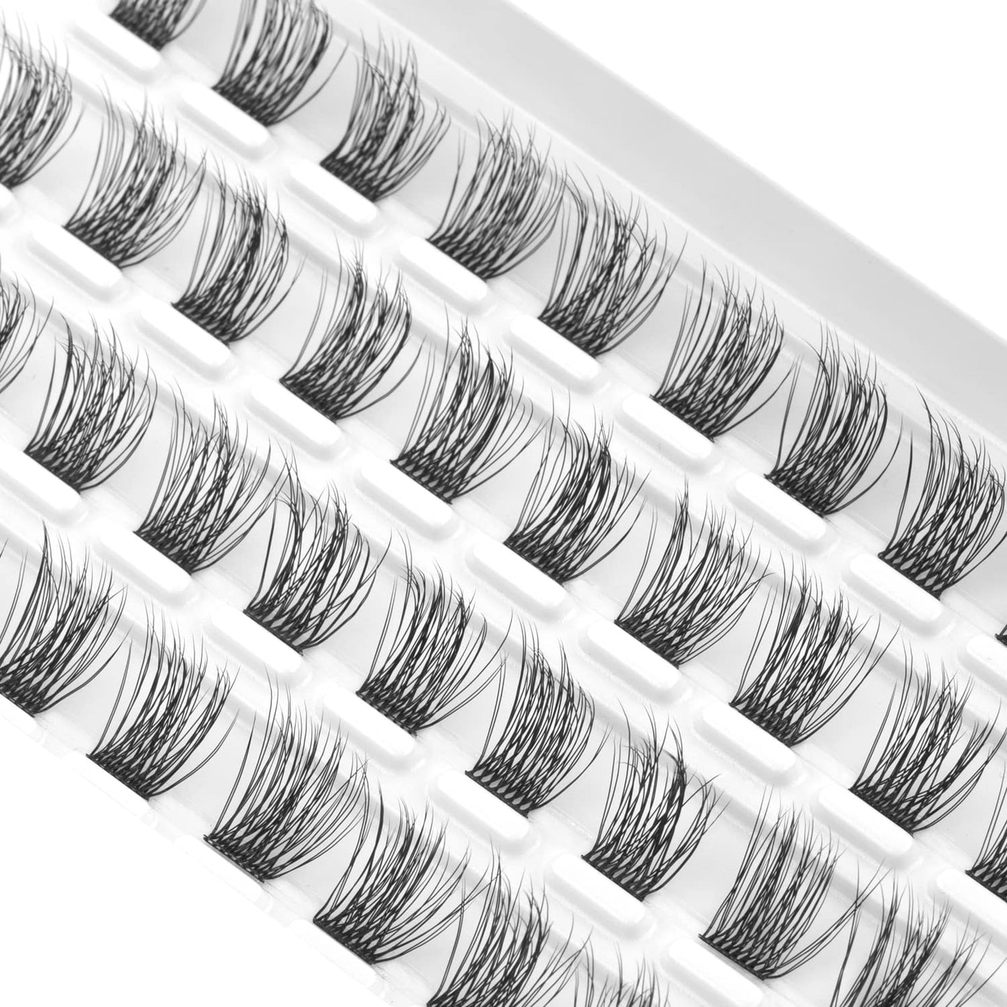 DIY Eyelash Extensions - Reusable Volume Lash Clusters for Natural Wispy Look | C Curl 14mm Pack