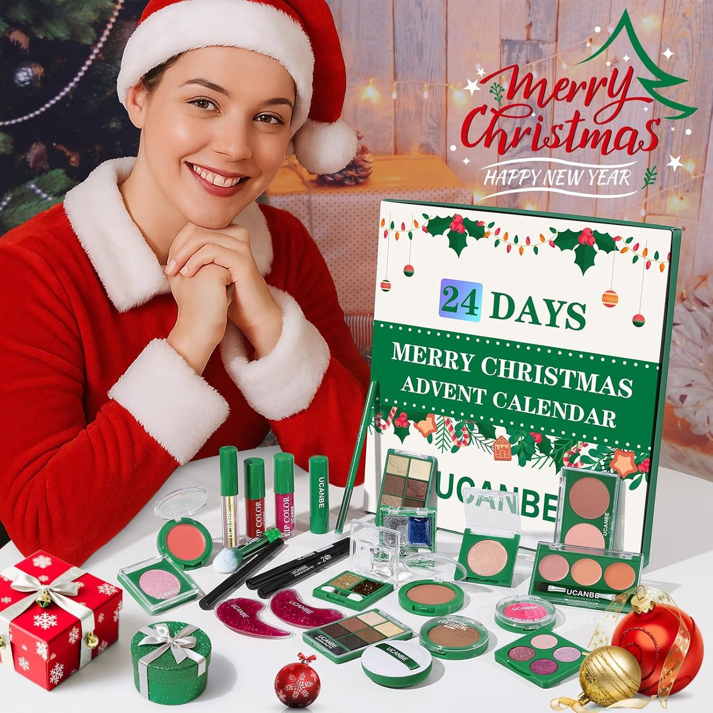 Makeup Advent Calendar 2025 - 24 Days of Christmas Beauty Gifts for Women & Teens | Holiday Countdown Set
