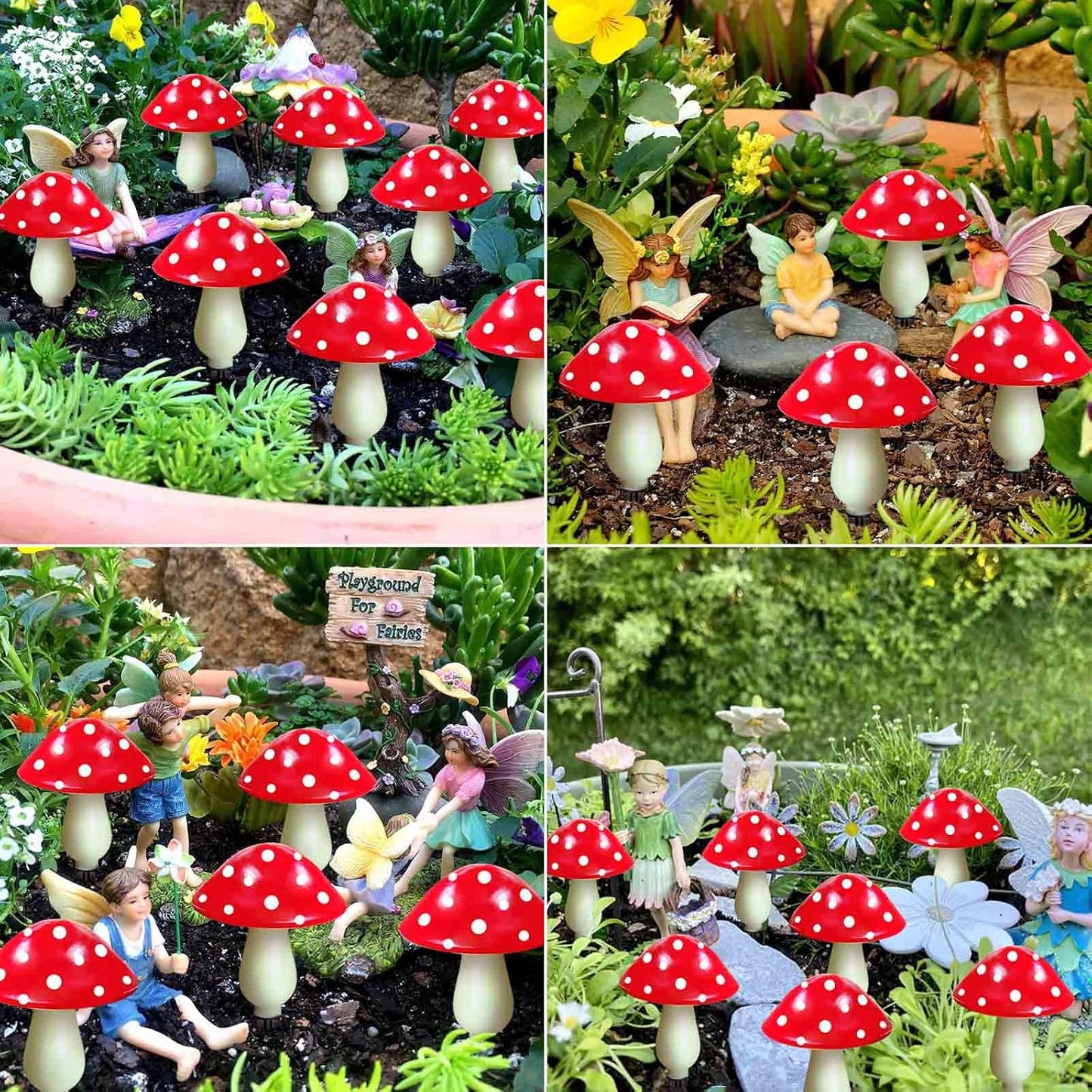 Solar Mushroom Lights - 8 Pack Waterproof Solar Garden Decor | 8 Lighting Modes for Outdoor Pathway & Landscape