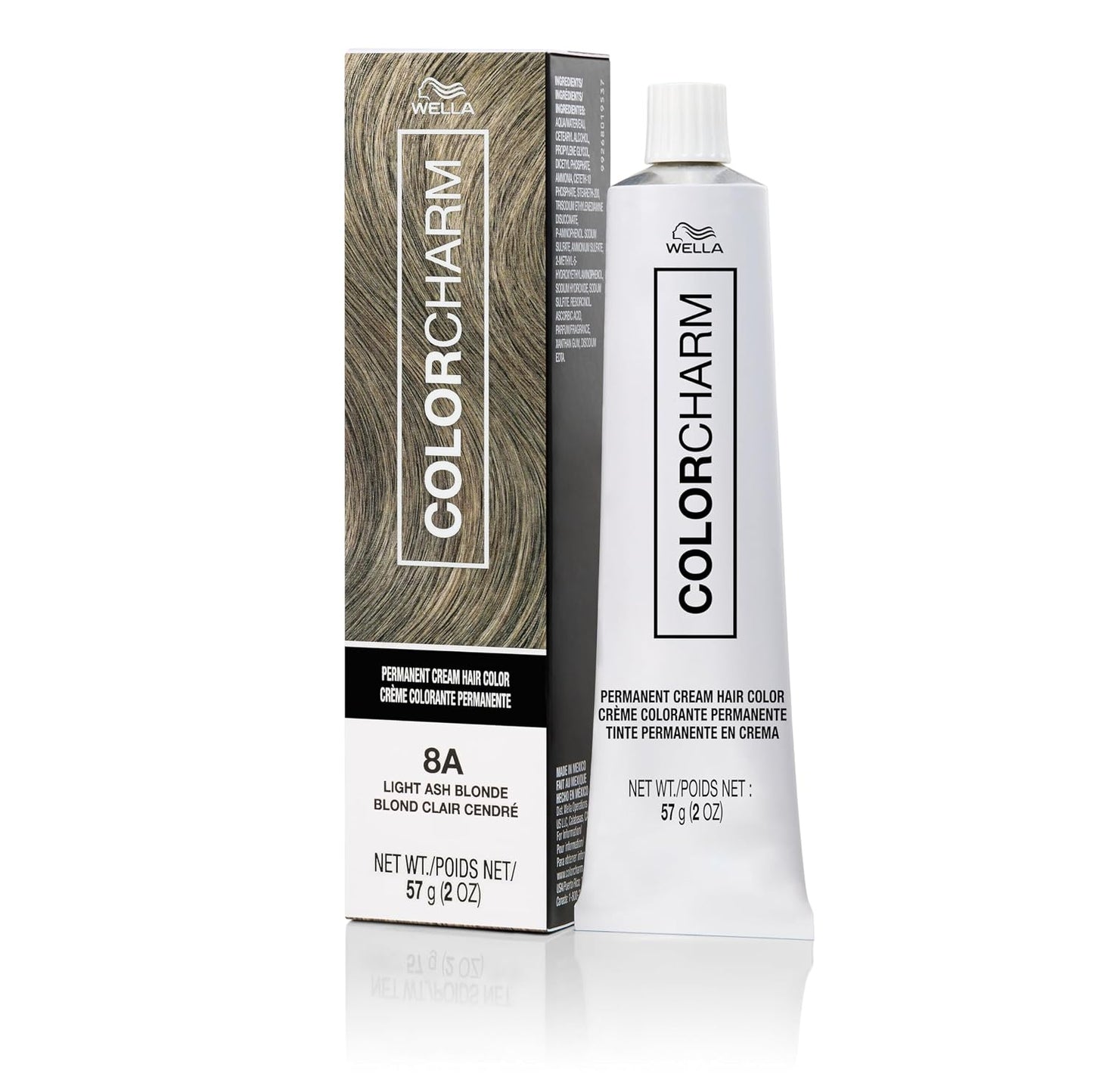 COLORCHARM Permanent Cream Hair Dye - Ash Blonde | Vegan Formula for 100% Gray Coverage | 2 oz.