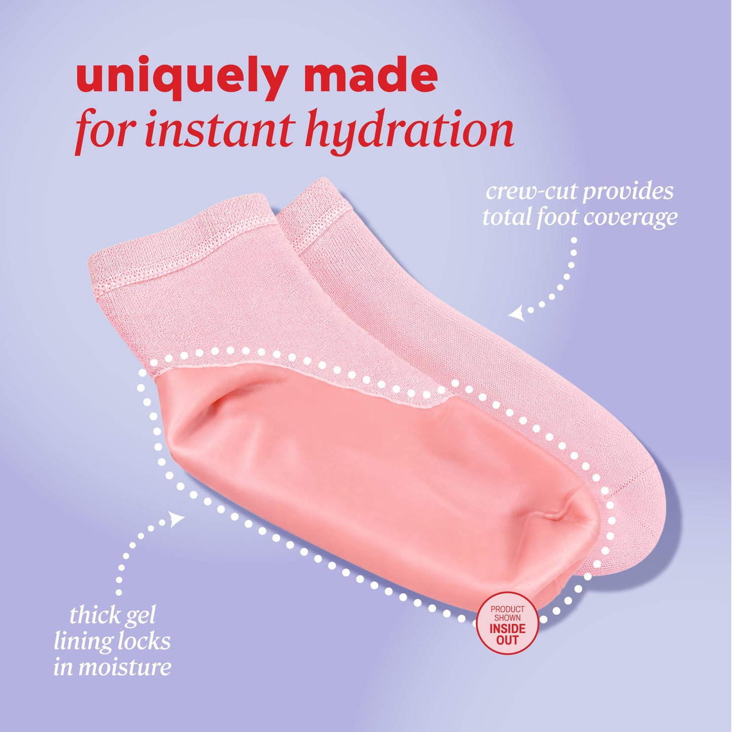 Onyx Professional Gel Moisturizing Socks, One Size Dry Feet Treatment for Women or Men, Hydrating Spa Socks for Dry Feet and Cracked Heel Repair, One Reusable Pair