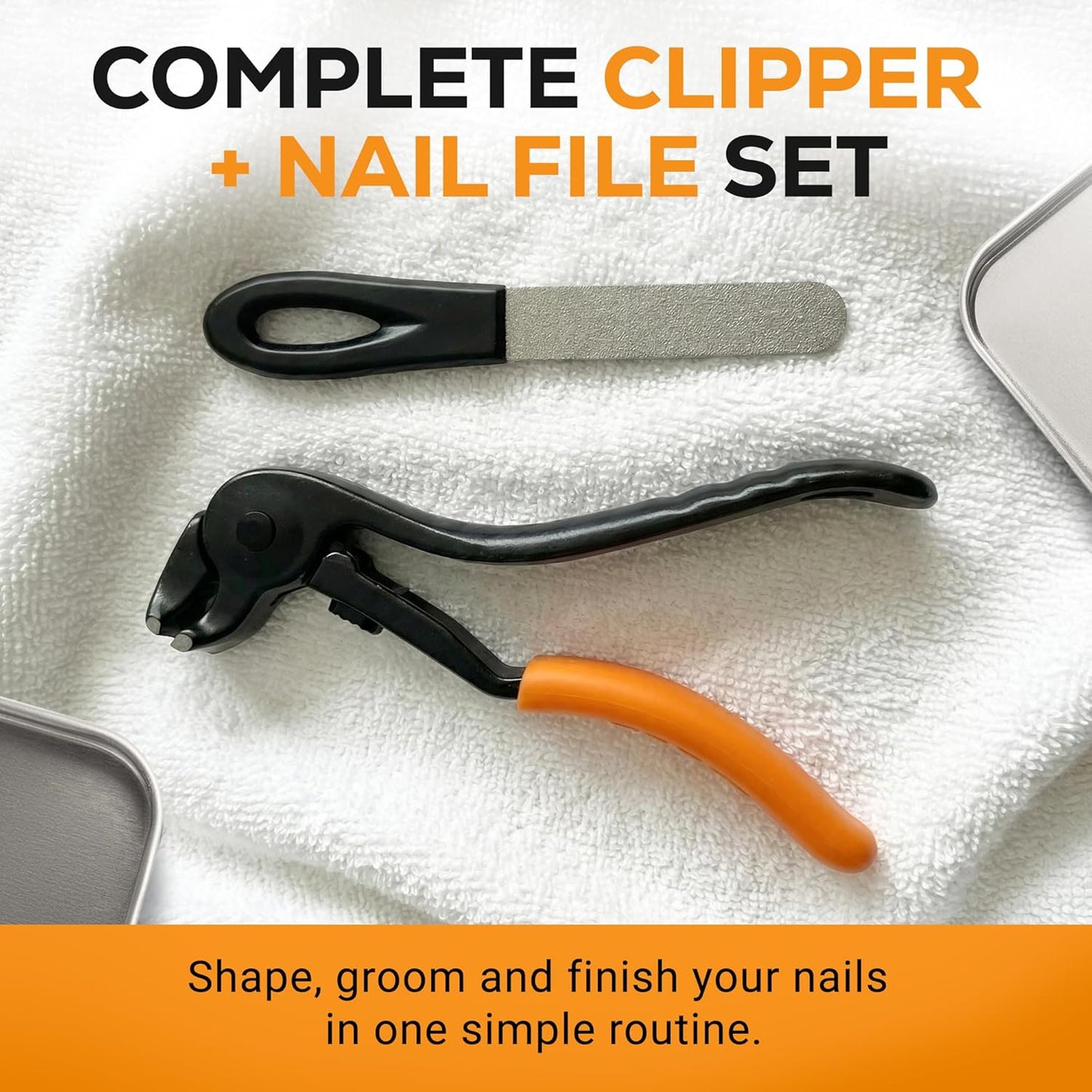 Thick Toenail Clippers for Seniors - Ergonomic Nail Cutter with 4.8” Long Handle & Stainless Steel Blades | Ideal for Weak & Arthritic Hands