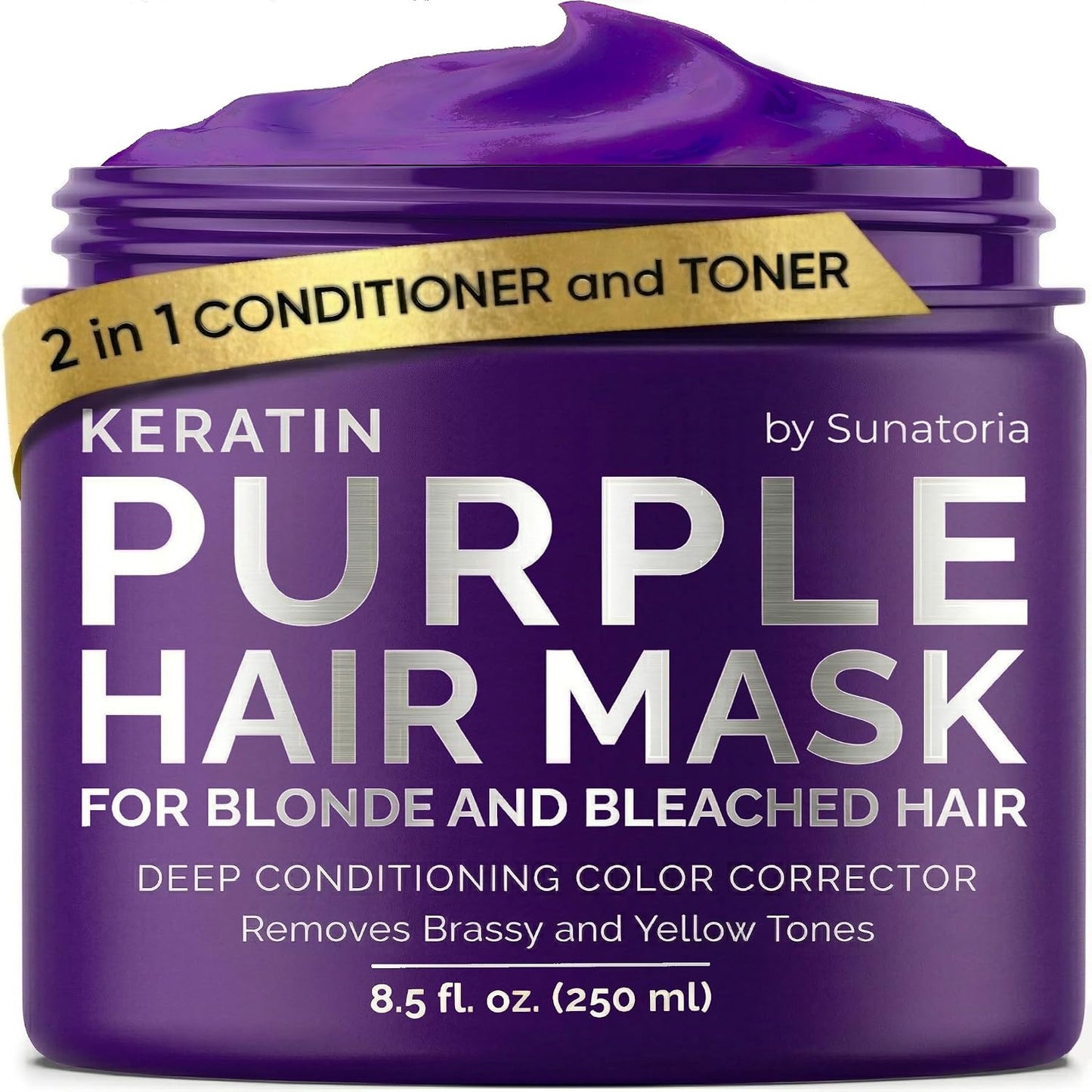 Argan Oil Hair Mask with Keratin - Deep Conditioning for Dry, Dull, Frizzy Hair | 8.5 Fl Oz