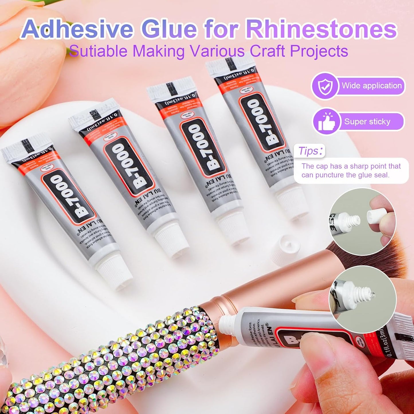 Resin Jelly Rhinestones - 18,000 Pcs Multicolor 3mm Flatback Gems for DIY Crafting | Includes 4Pcs Jewelry Glue & Rhinestone Picker