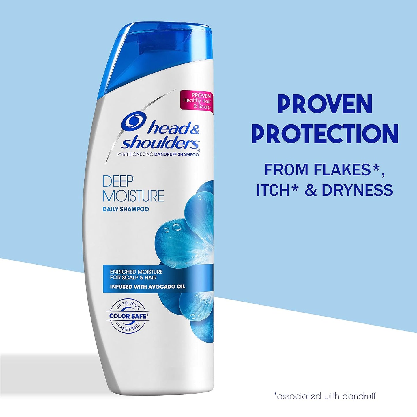 Head & Shoulders Deep Moisture Shampoo - Hydrating Formula for Dry Scalp | 12.8 fl oz