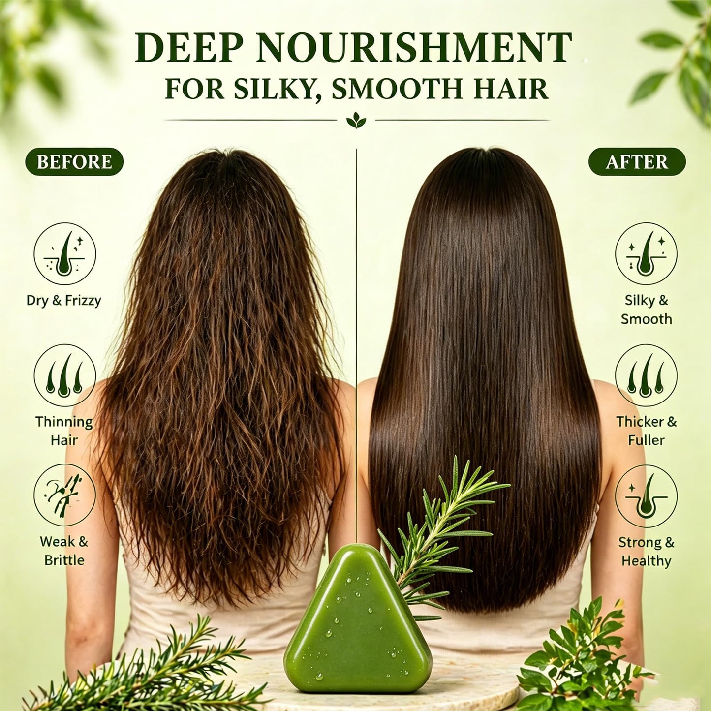 Htcpuo Korean Scalp Revival Bar, Rosemary Strengthening Shampoo Bar, Shampoo Nourishing Repair Damaged Hair, Moisturizing Scalp Care Natural Bar, Hydrating & Scalp-Friendly Herbal Care