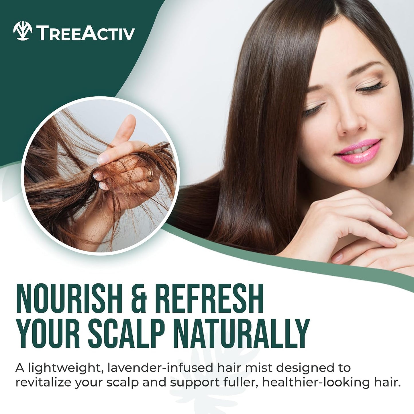 Nourishing Hair Growth Spray - Biotin & Lavender Oil for Fuller, Softer Hair | Lightweight Leave-In Formula, 8 fl oz