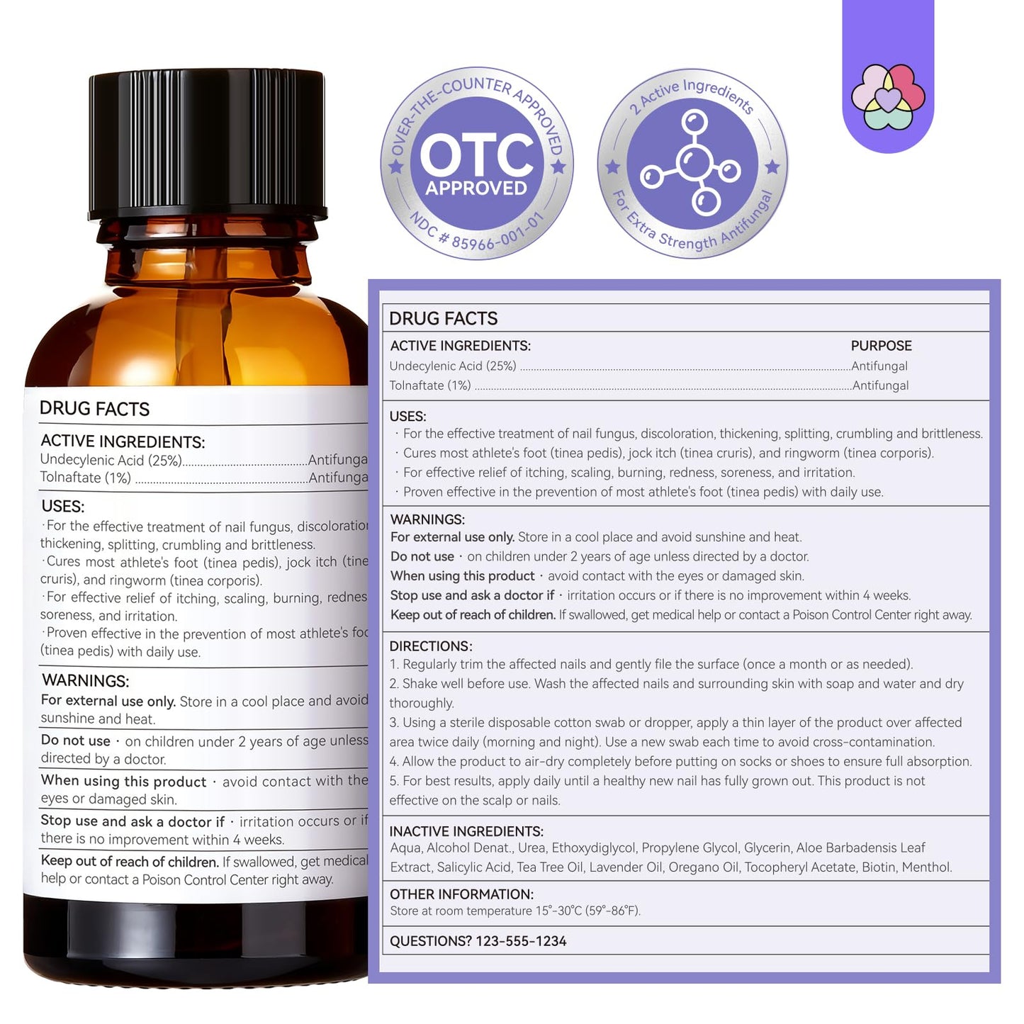 SAVILAND Toenail Fungus Treatment Extra Strength FSA-HSA: 2X Extreme Nail Repair for Discolored and Damaged Nails Toenail Softener Yellow Toenail Foot Toe Thick Nail Fungus Treatments Solution 2 fl oz