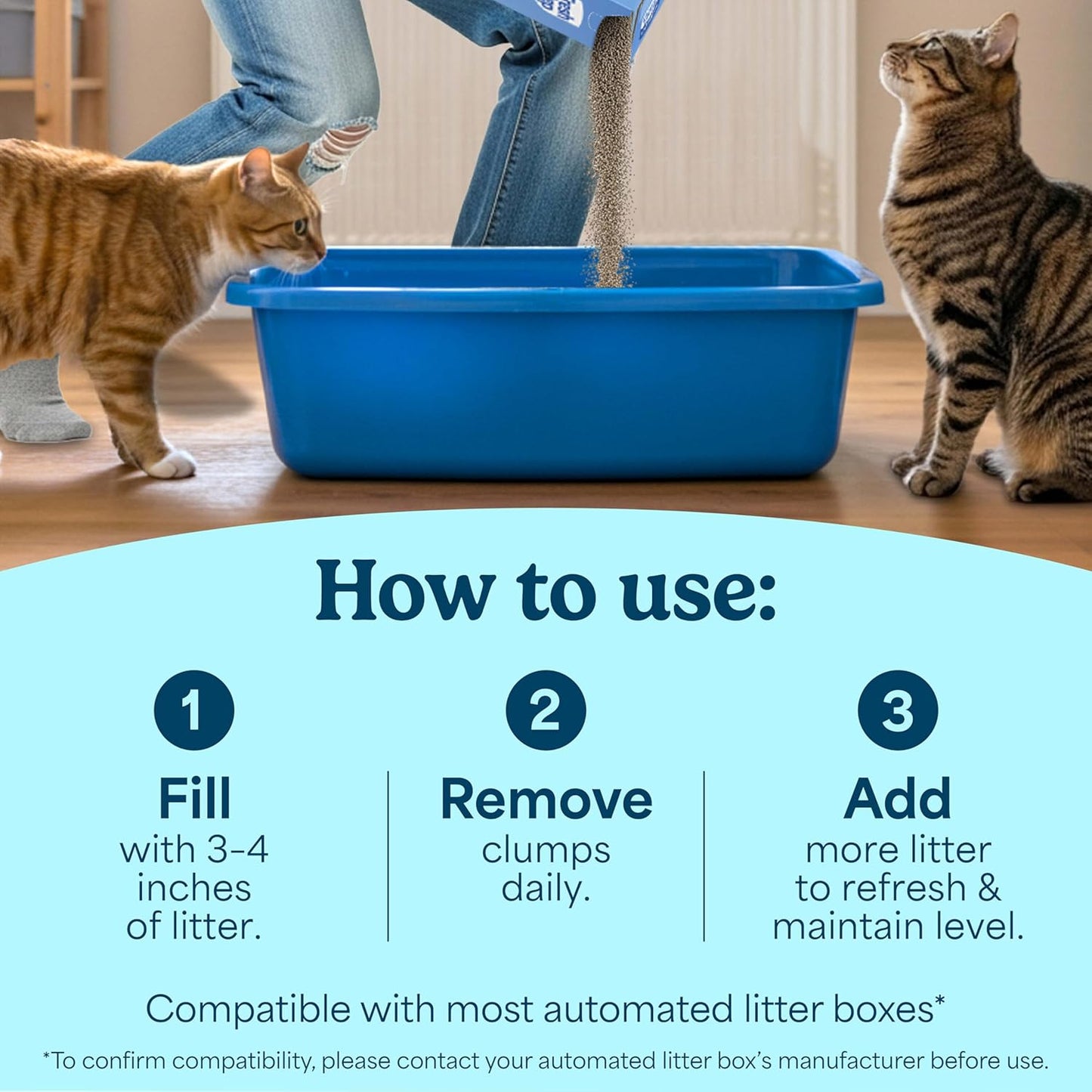 Fresh Step Cat Litter - Odor Shield Multi-Cat Clumping Formula with Febreze Freshness | 14 lb, Low Dust, Ammonia Block Technology