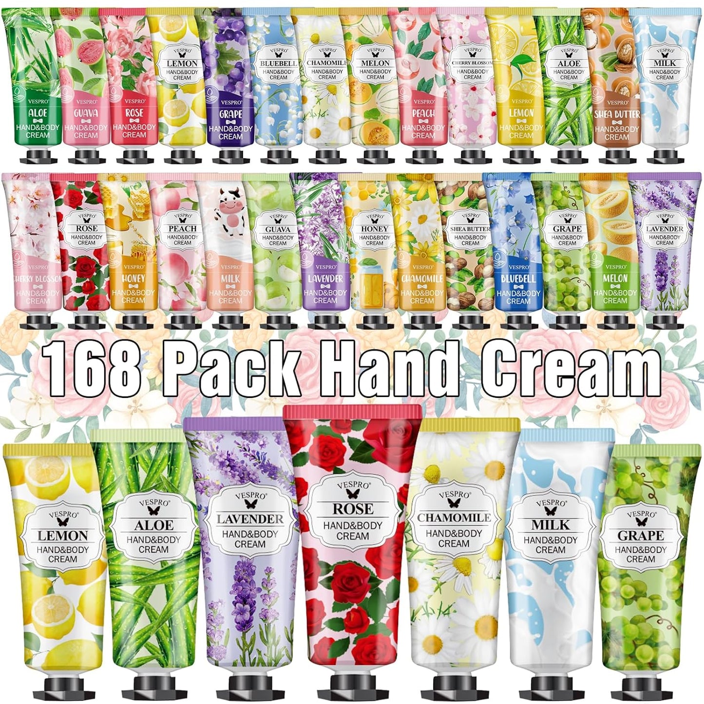 Hand Cream Gift Set - 12 Pack Mini Moisturizing Lotion for Dry Cracked Hands | Perfect Thank You & Teacher Gifts
