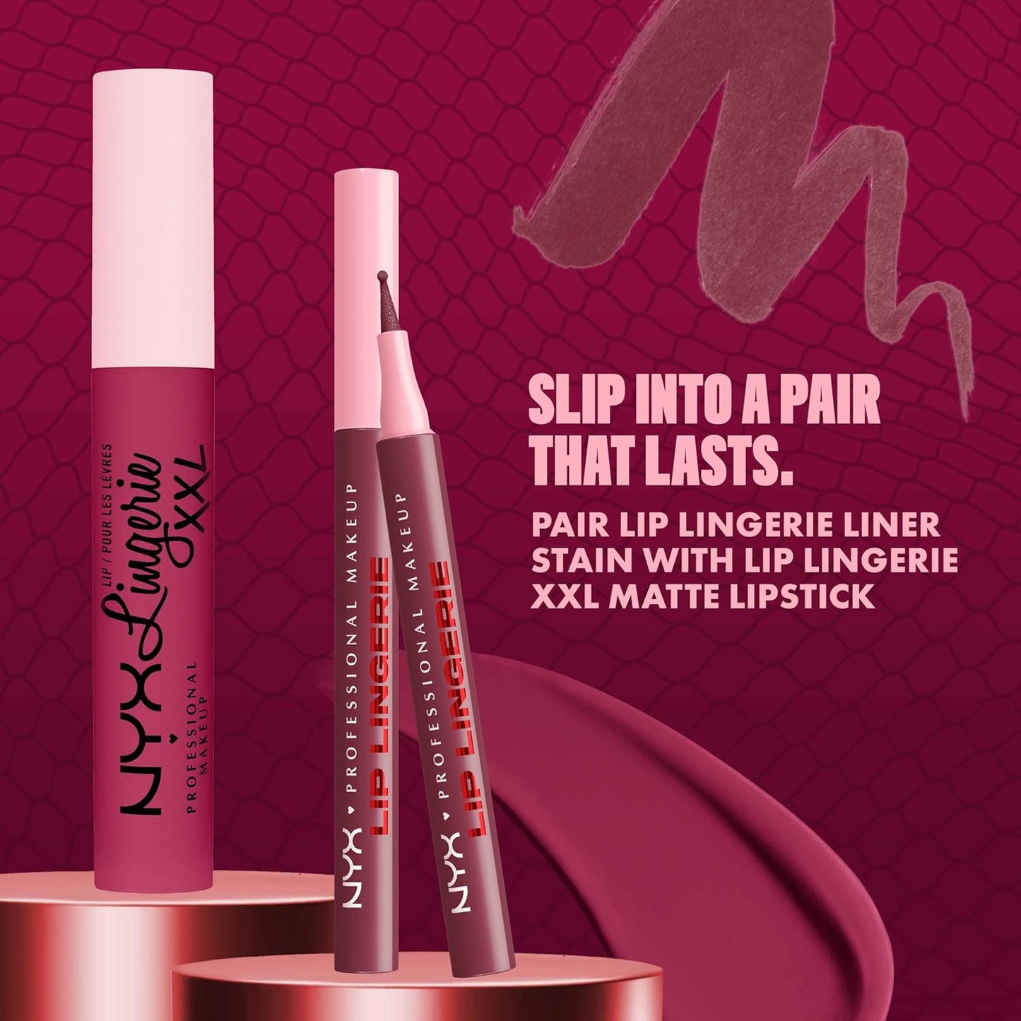 NYX Lip Lingerie Liner - All-Day Waterproof Lip Stain for Seamless Finish | Cuff Me Color