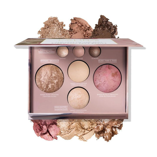 Laura Geller Best of the Best Baked Palette - 7-in-1 Full Face Set with Bronzer, Blush, Highlighters & Eyeshadows - Travel-Friendly, Handmade in Italy