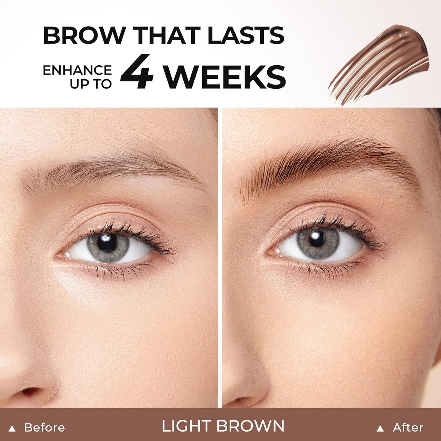 SACE LADY Eyebrow Color Kit - Long-Lasting Waterproof Brow Cream | DIY At-Home Natural Color (Light Brown)