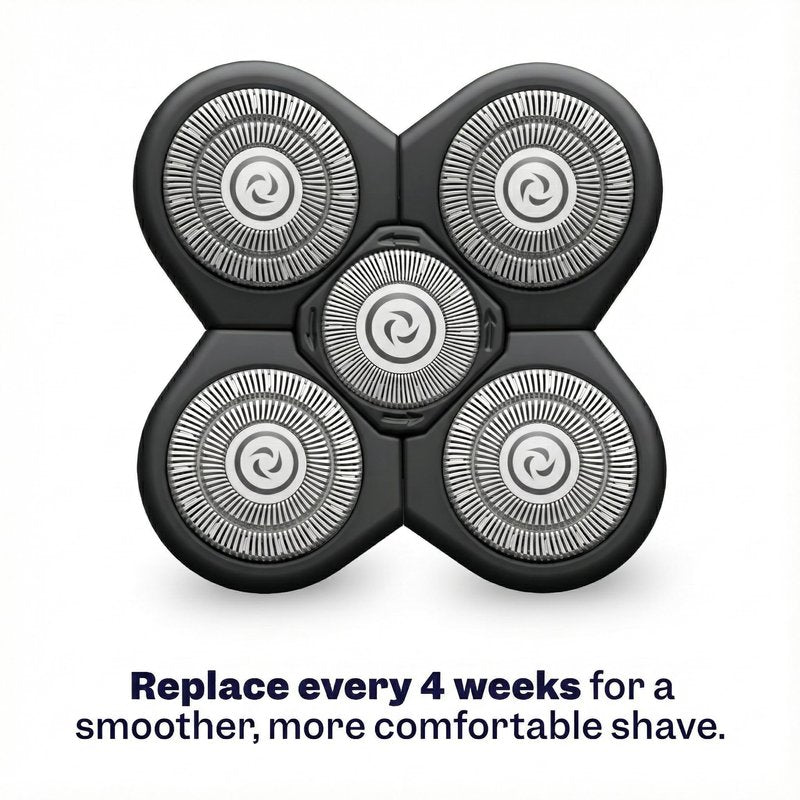 Freebird Electric Head & Body Hair Shaver - Mens Cordless Waterproof Razor with Rotary Blades (FlexSeries, Shaver Kit + Travel Case + Extra Blade)