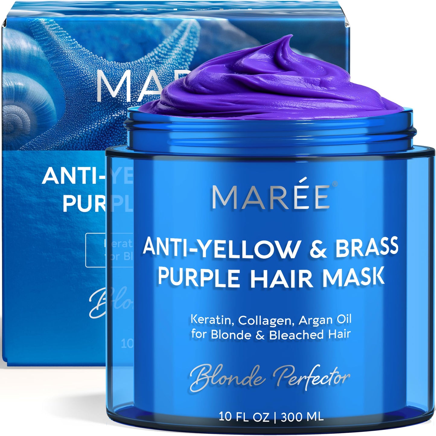 MAREE Purple Hair Mask Deep Conditioner for Brass Control & Toning Blonde Hair - 240 ml