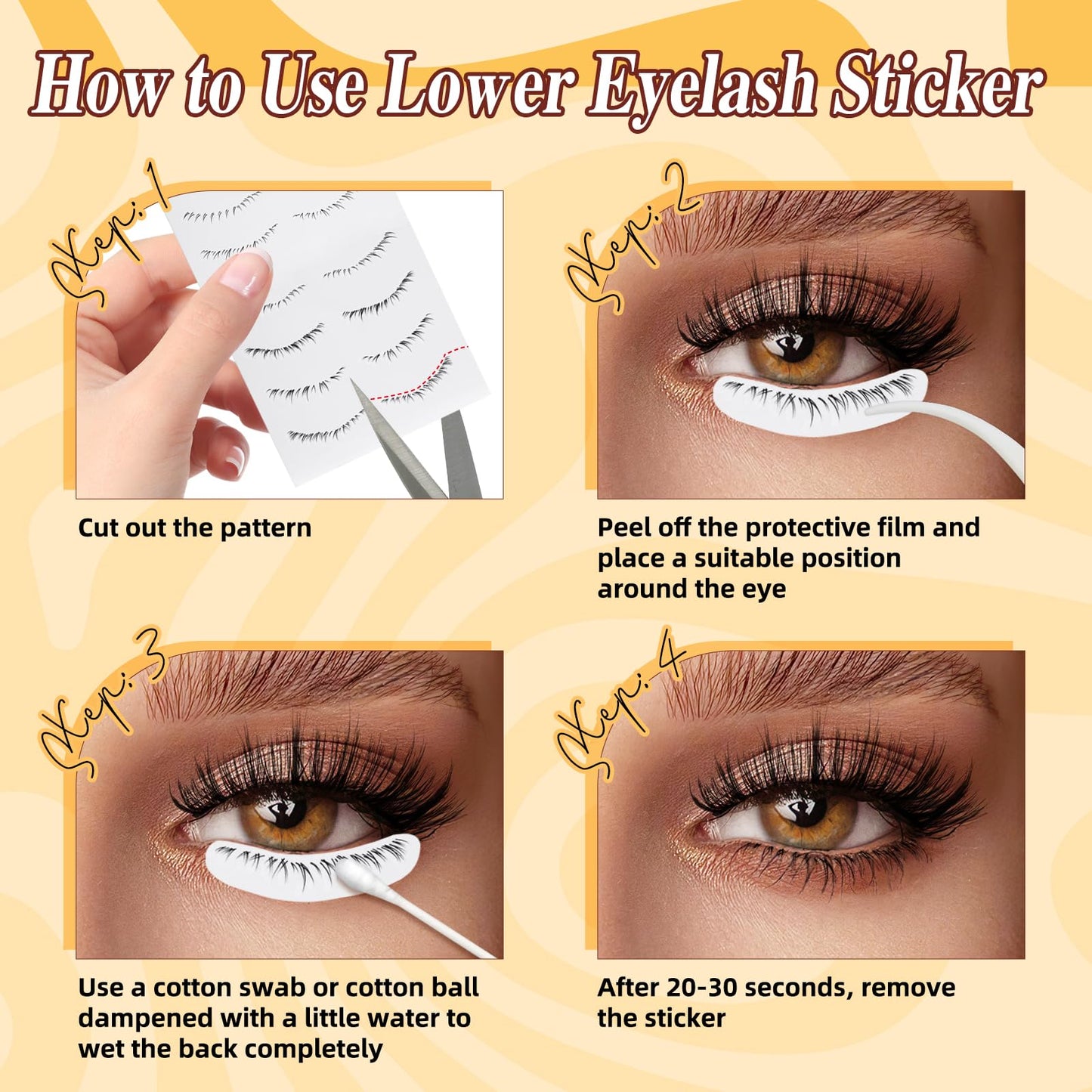 QUEWEL 2 Pairs Natural Look Reusable Magnetic Eyelashes, Reusable No Glue Needed Magnetic Eyelashes Kit with Applicator Lashes Kit without Eyeliner Easy to Wear and Remove (G-YC-C+D02)